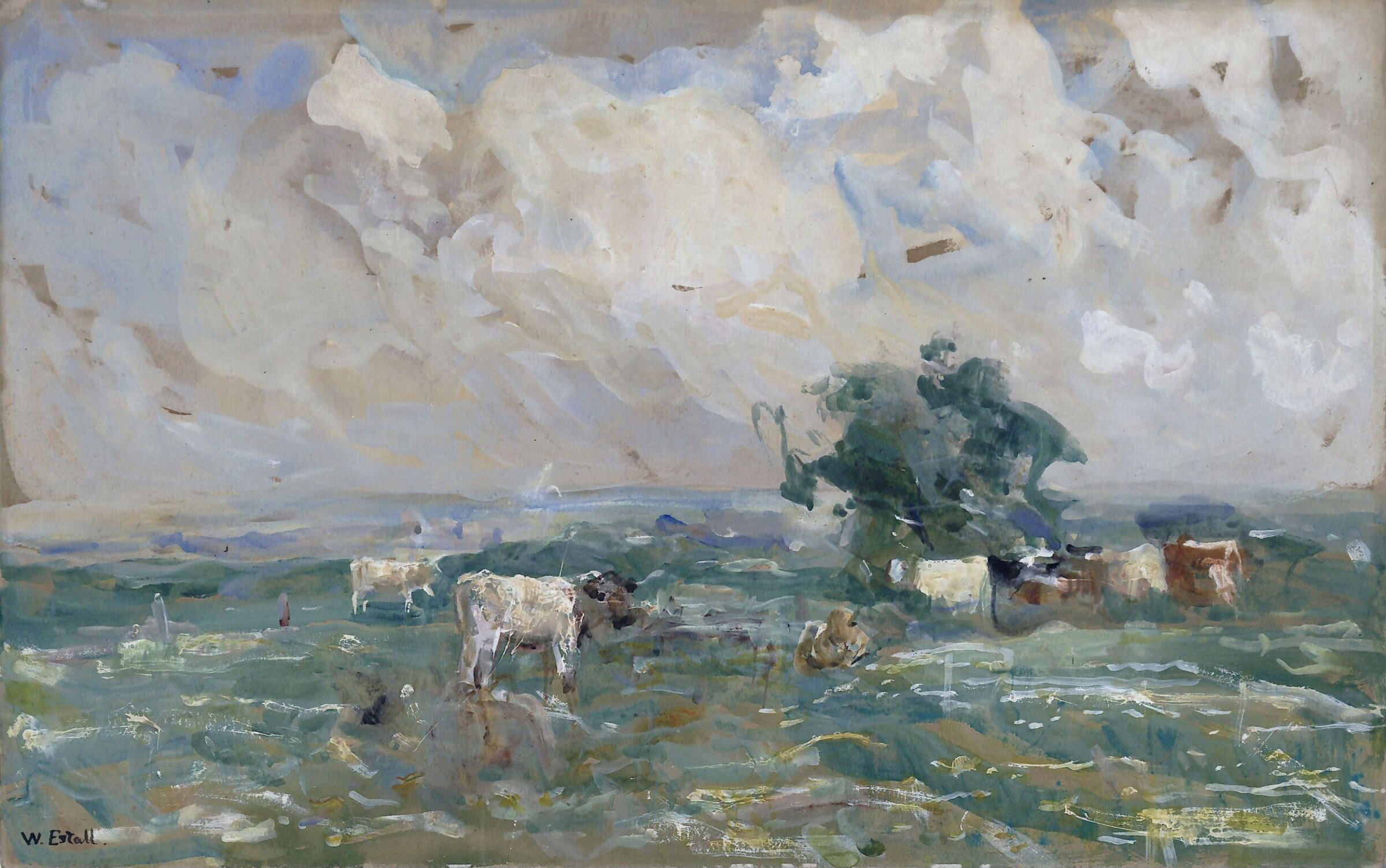Landscape with Cattle, Estall, ca.1877-1897