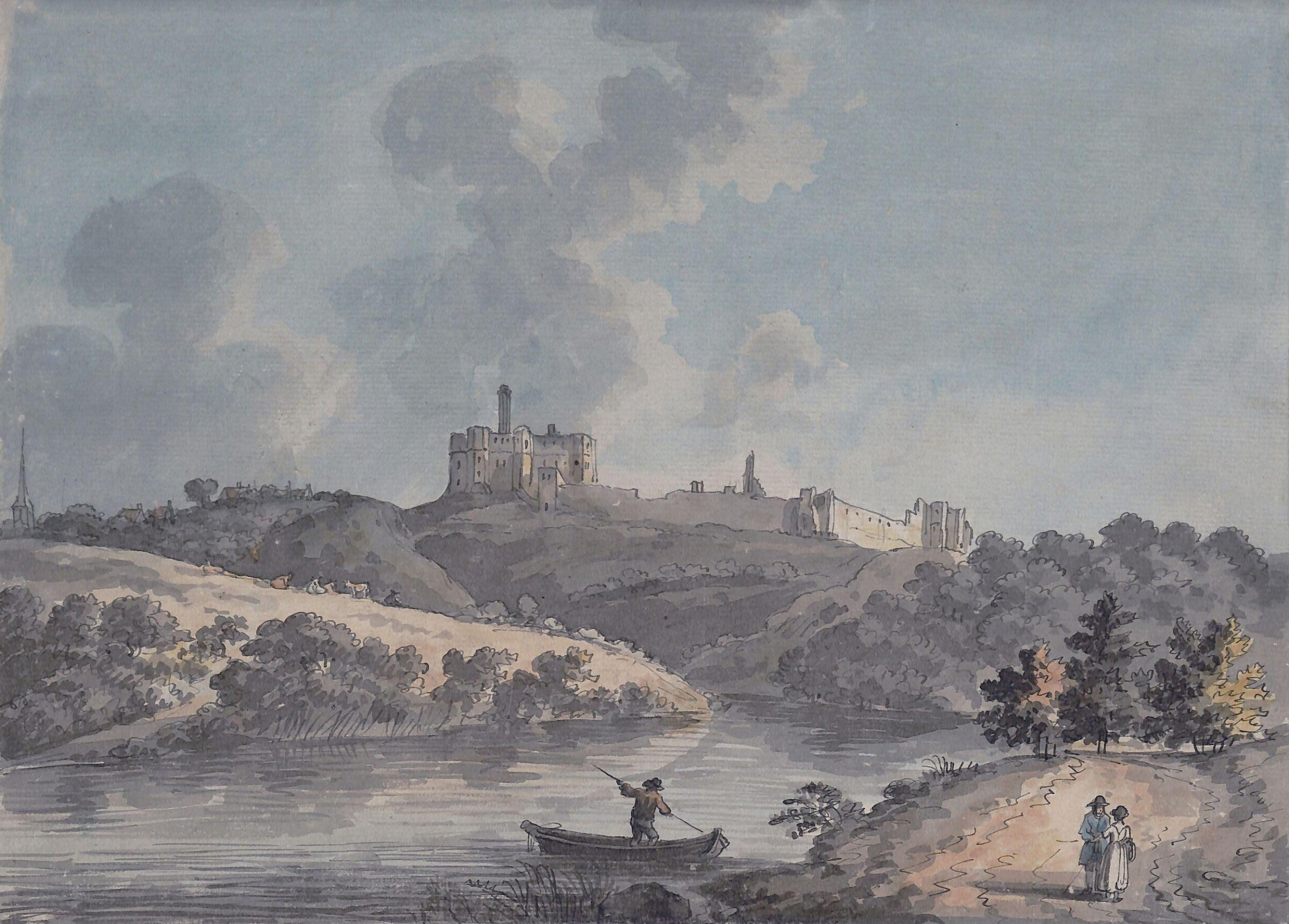 Warkworth Castle, John Claude Nattes, ca. 1765-1836
