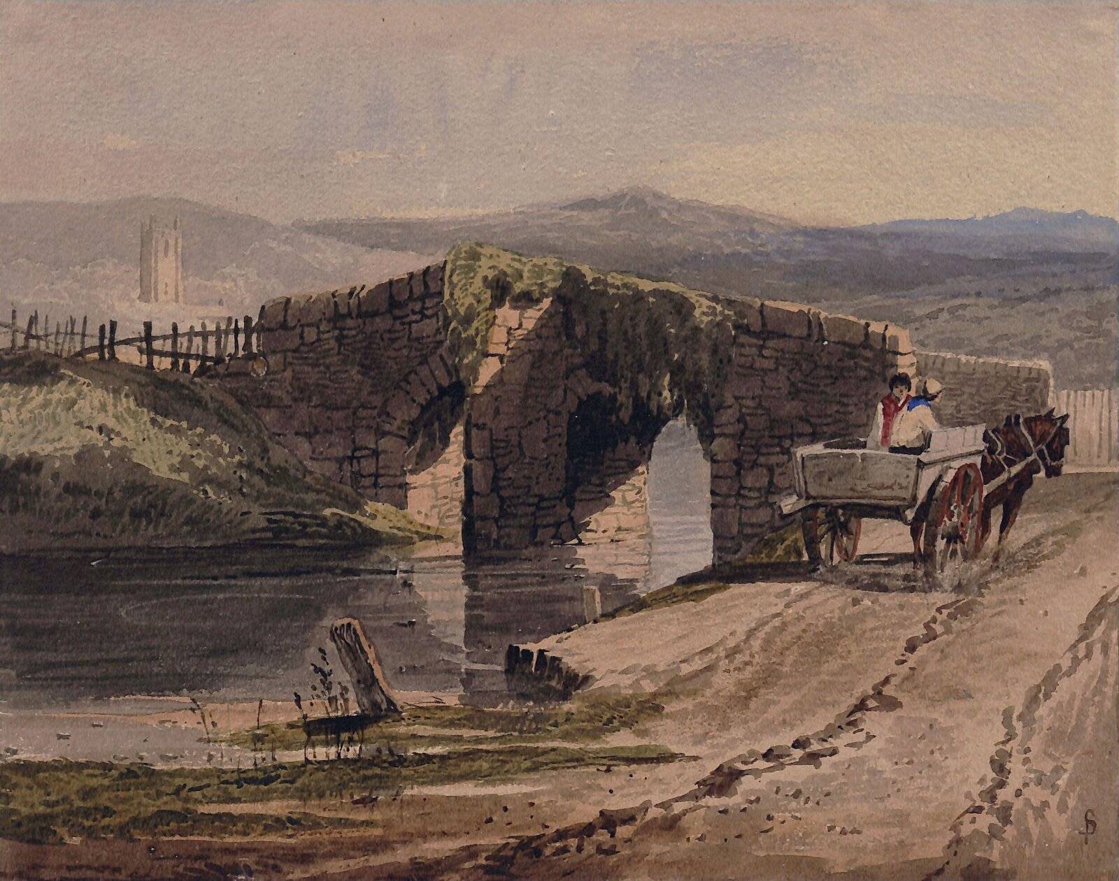 Okehampton, Samuel Prout, early 19th Century