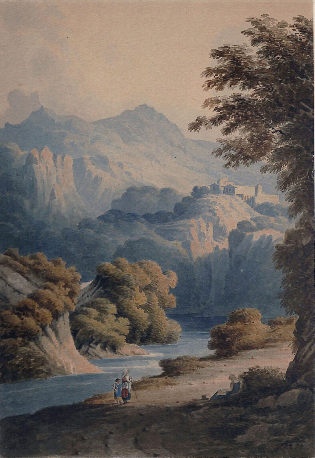 Alpine landscape, Cornelius Varley, ca. 1800-50