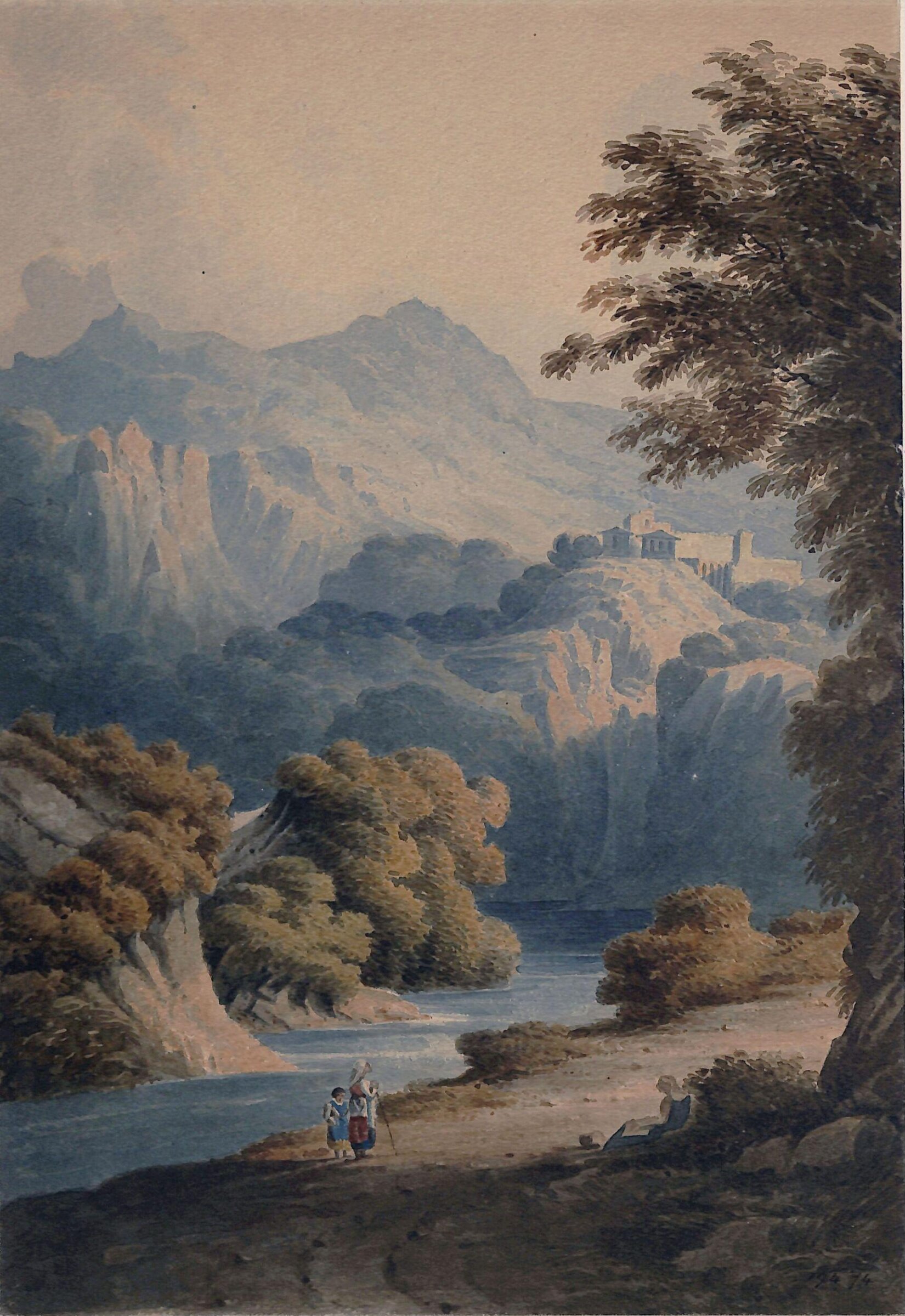 Alpine landscape, Cornelius Varley, ca. 1800-50