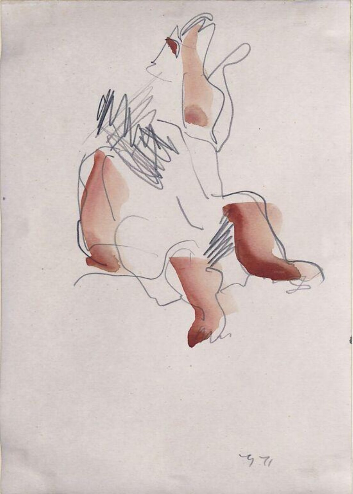 Drunken Lady, William Johnstone, 1971