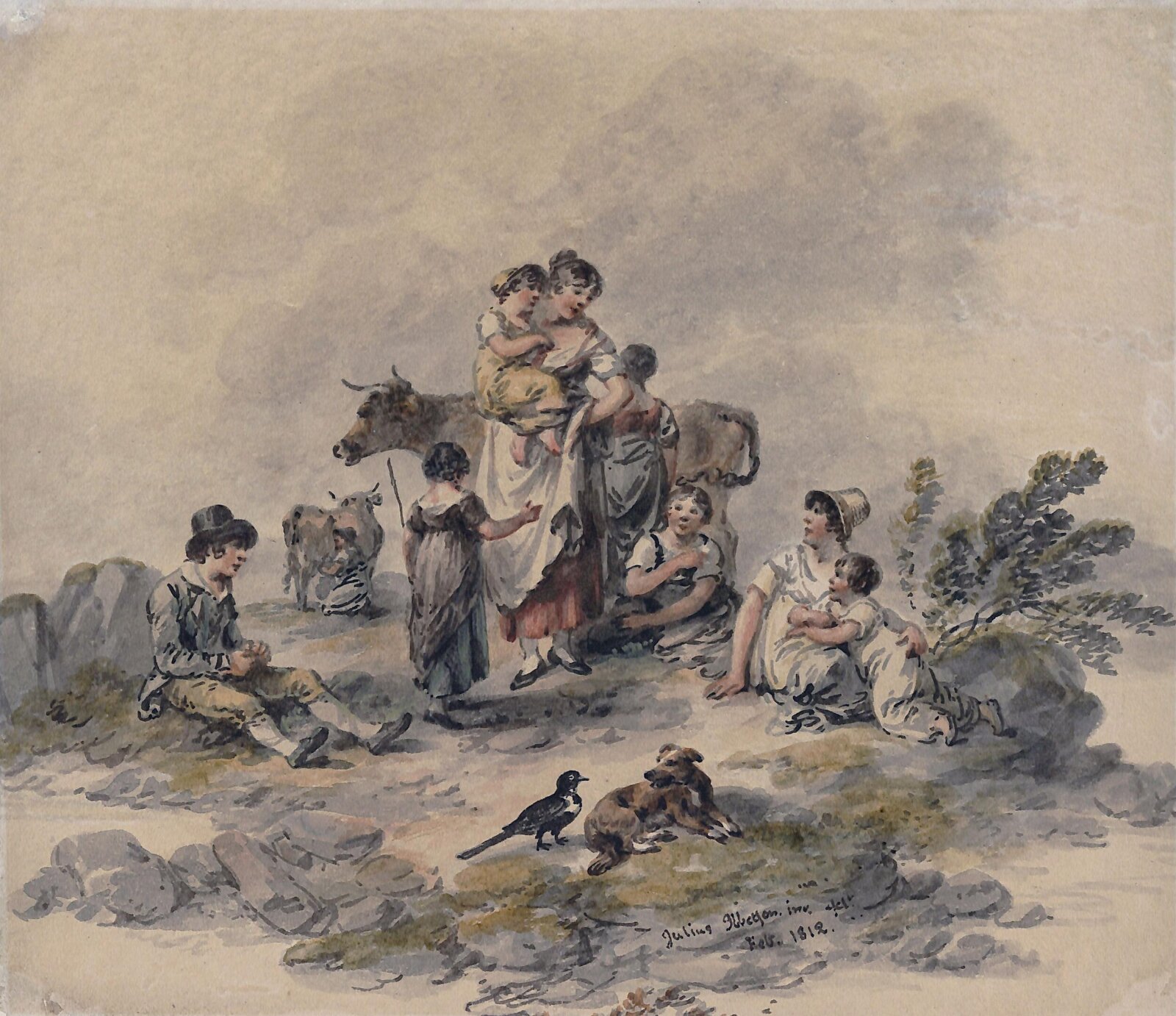 Gypsies, Julius Caesar Ibbetson the elder, 1812