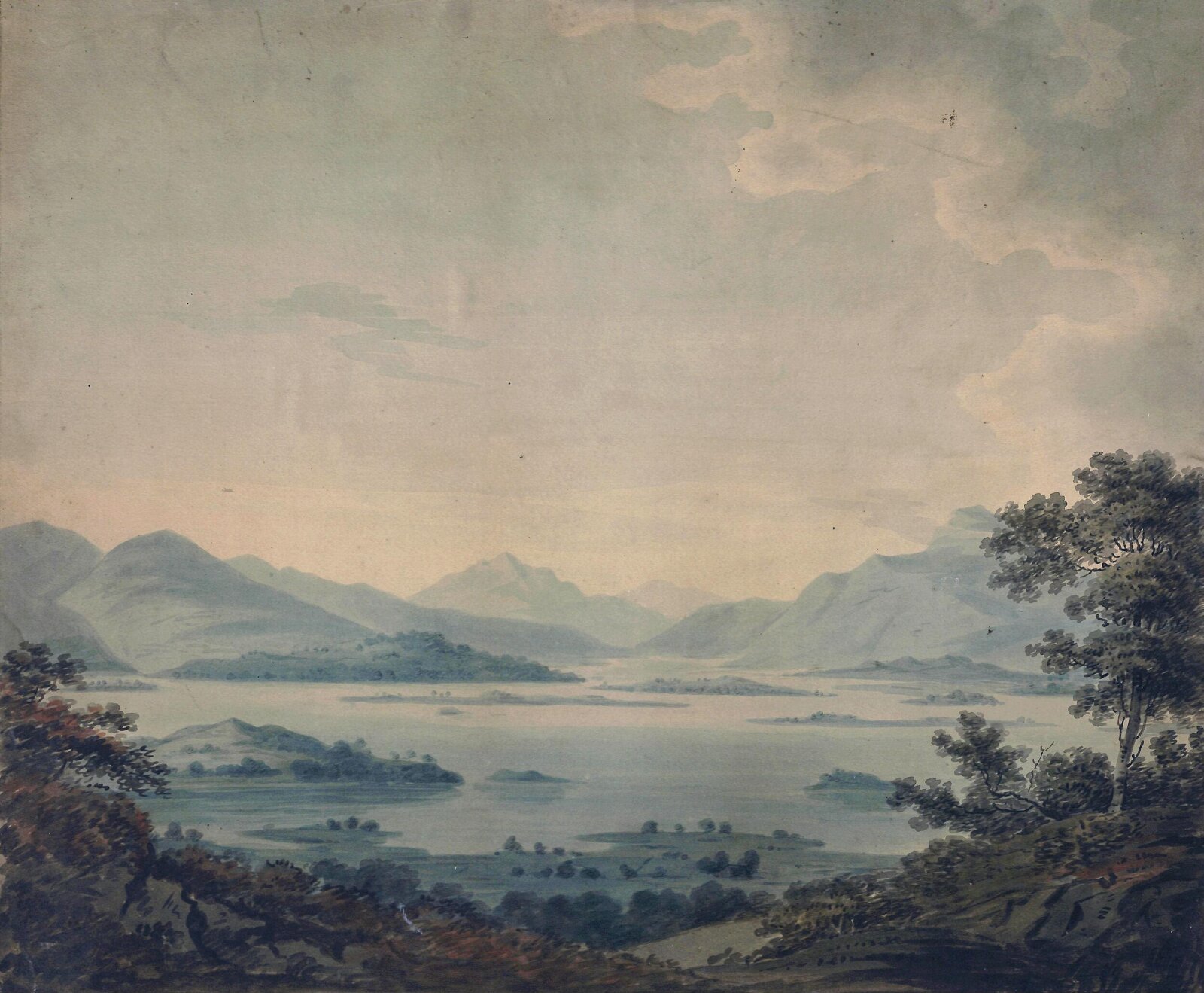 Loch Lomond, Hugh William Williams, ca. 1800-1810