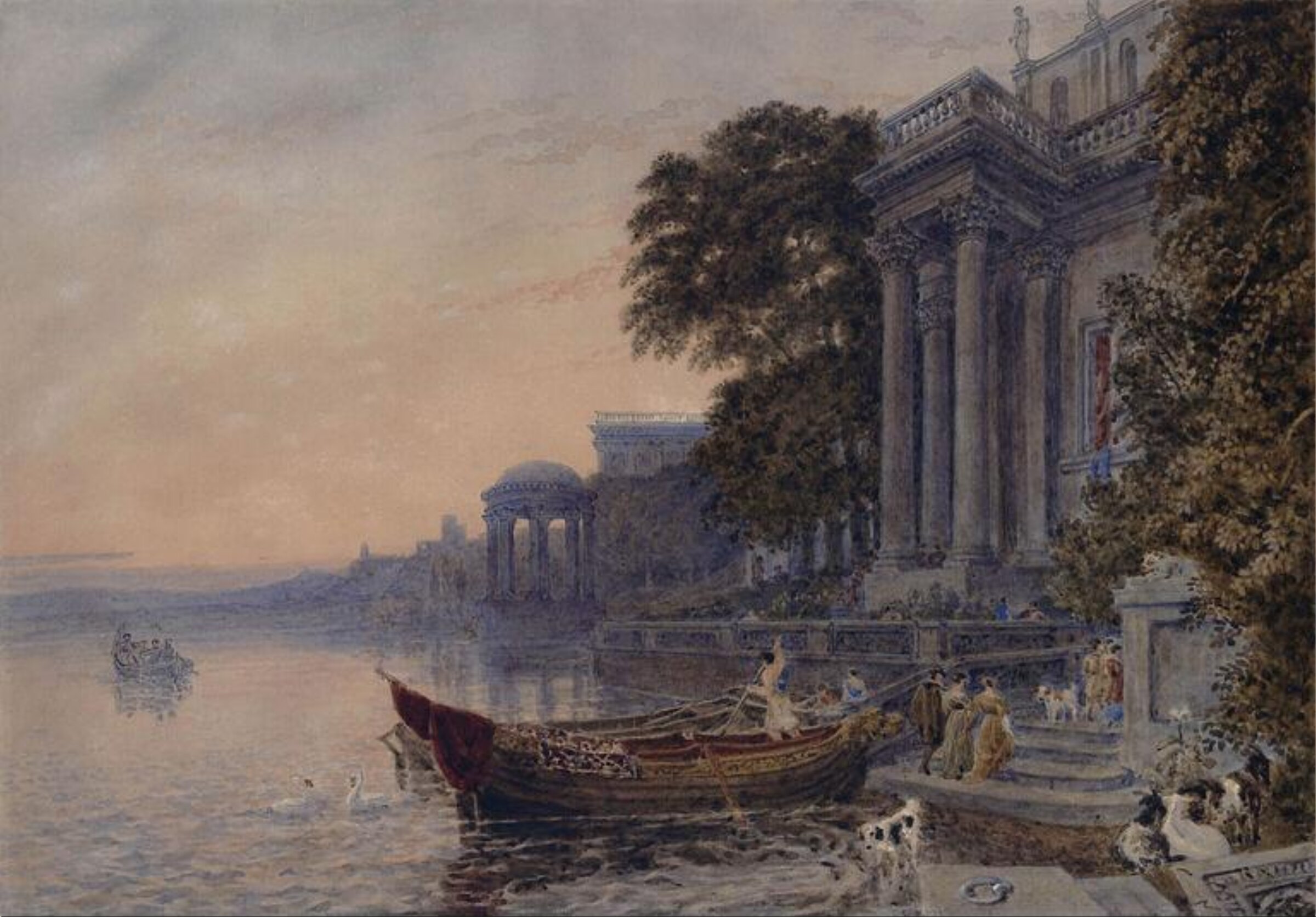 The Landing Stage, George the younger Barret, ca. 1790 - 1842