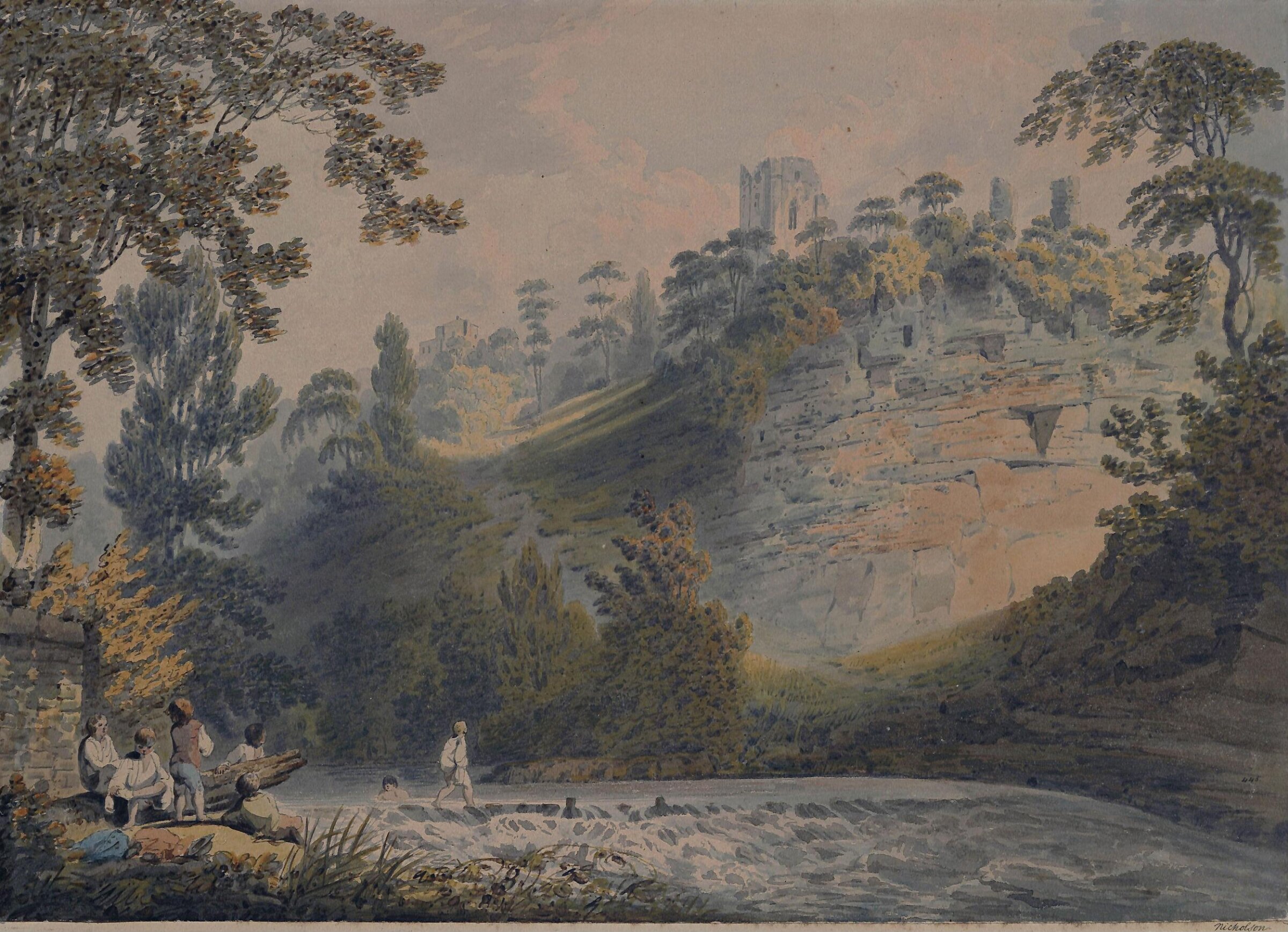 River Scene, Francis Nicholson, late 18th century - early 19th century