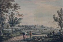 Landscape with a house and countryfolk thumbnail 1