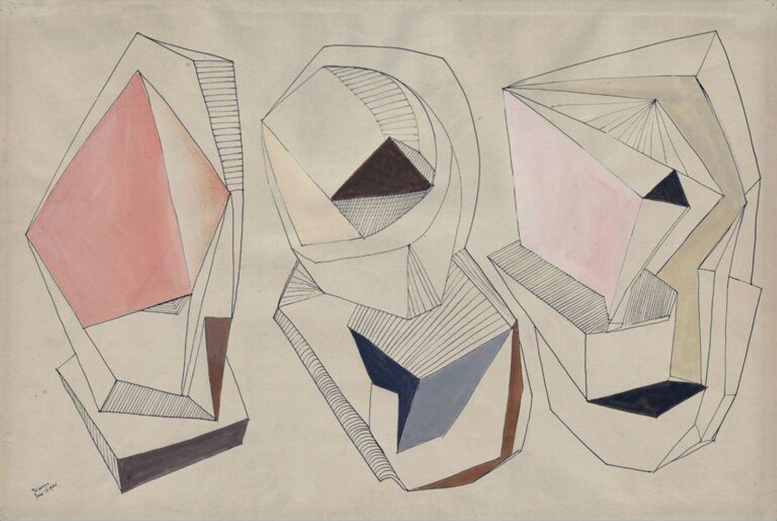Three Forms, Merlyn Evans, 1940