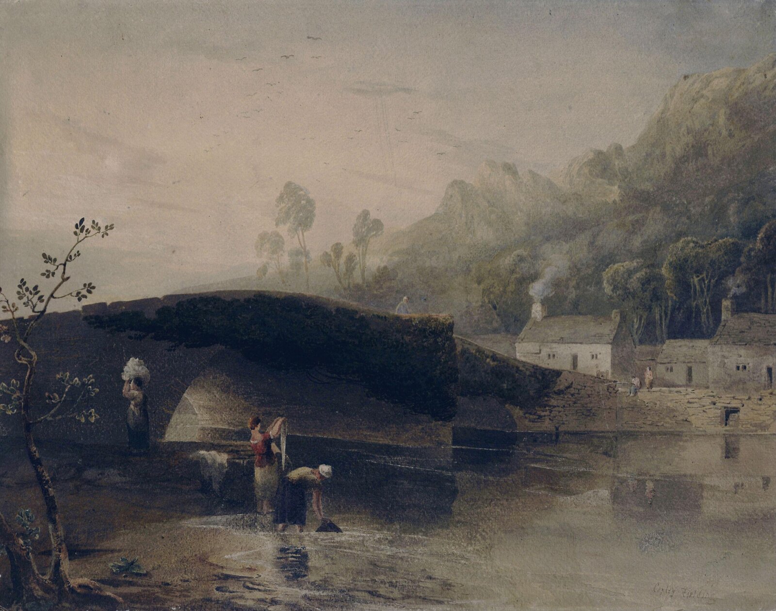 Beddgelert Bridge, Anthony Vandyke Copley Fielding, ca. 1805-1815