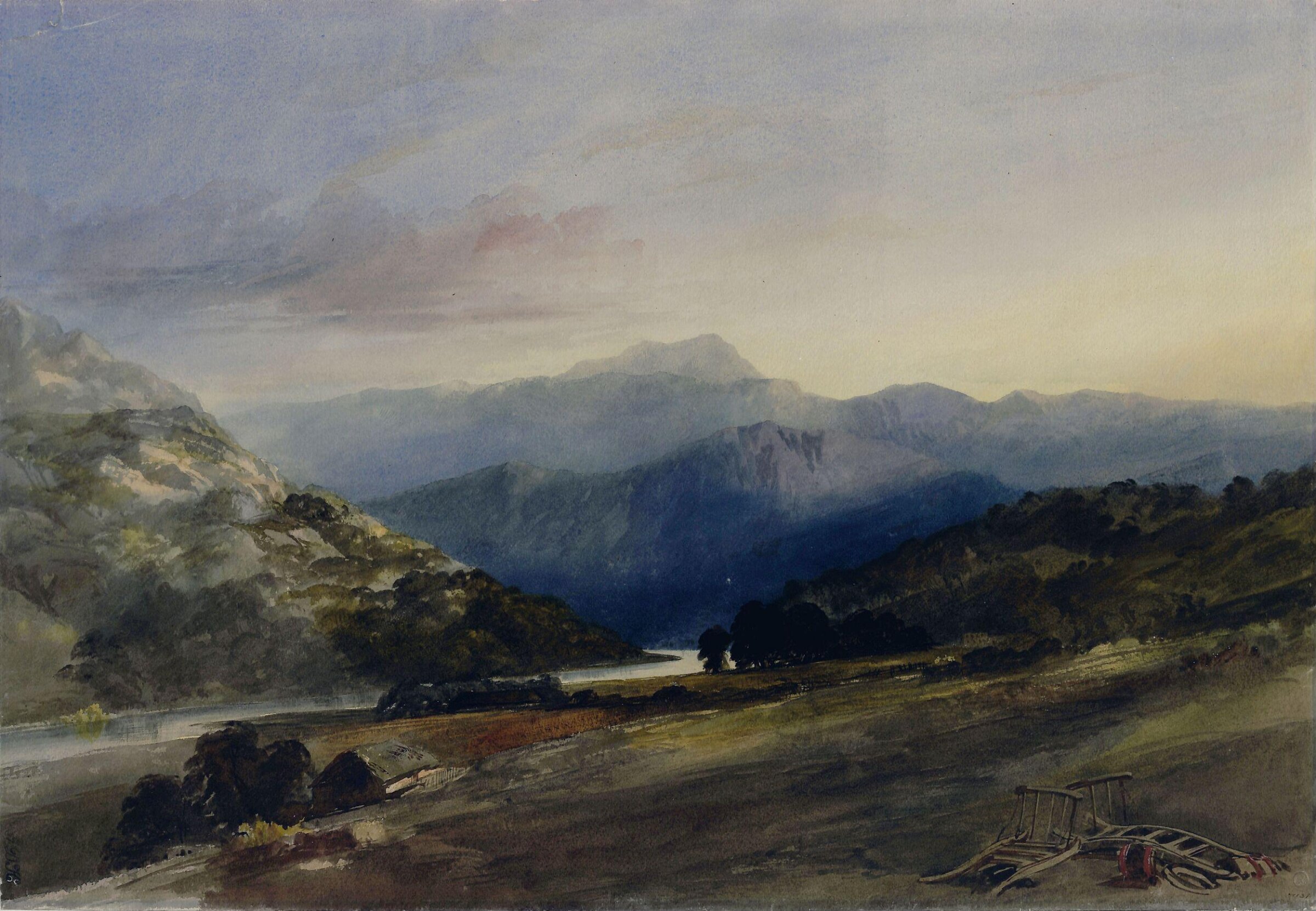 Welsh landscape, William Noble Hardwick, ca. 1825-65