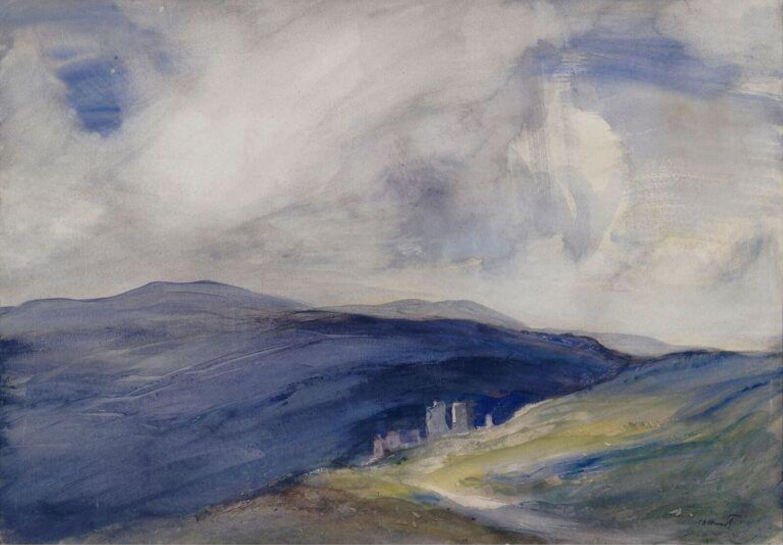 Corfe Castle, Cecil Hunt, ca. 1895-1919