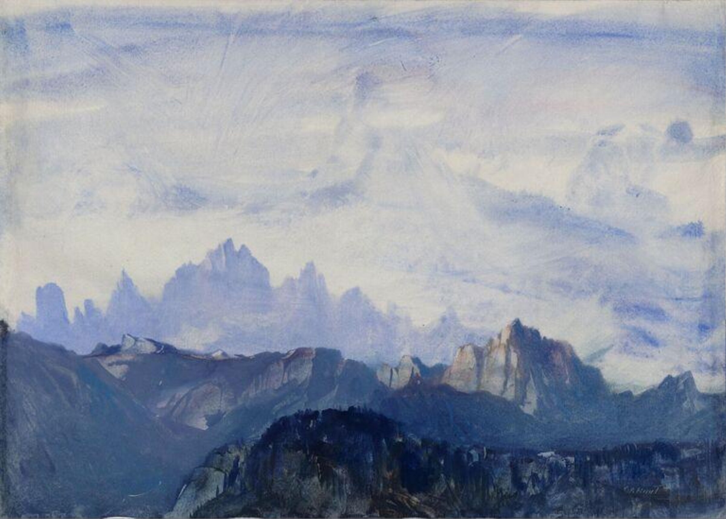 Cadini Dolomites, Misurina, Cecil Hunt, ca. early 20th century