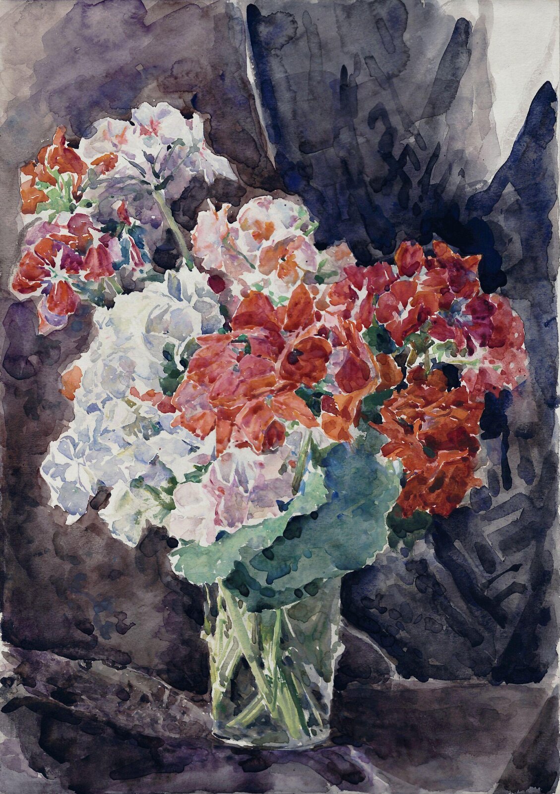 Red and White Geraniums, Francis Edward James, ca. 1870-1920