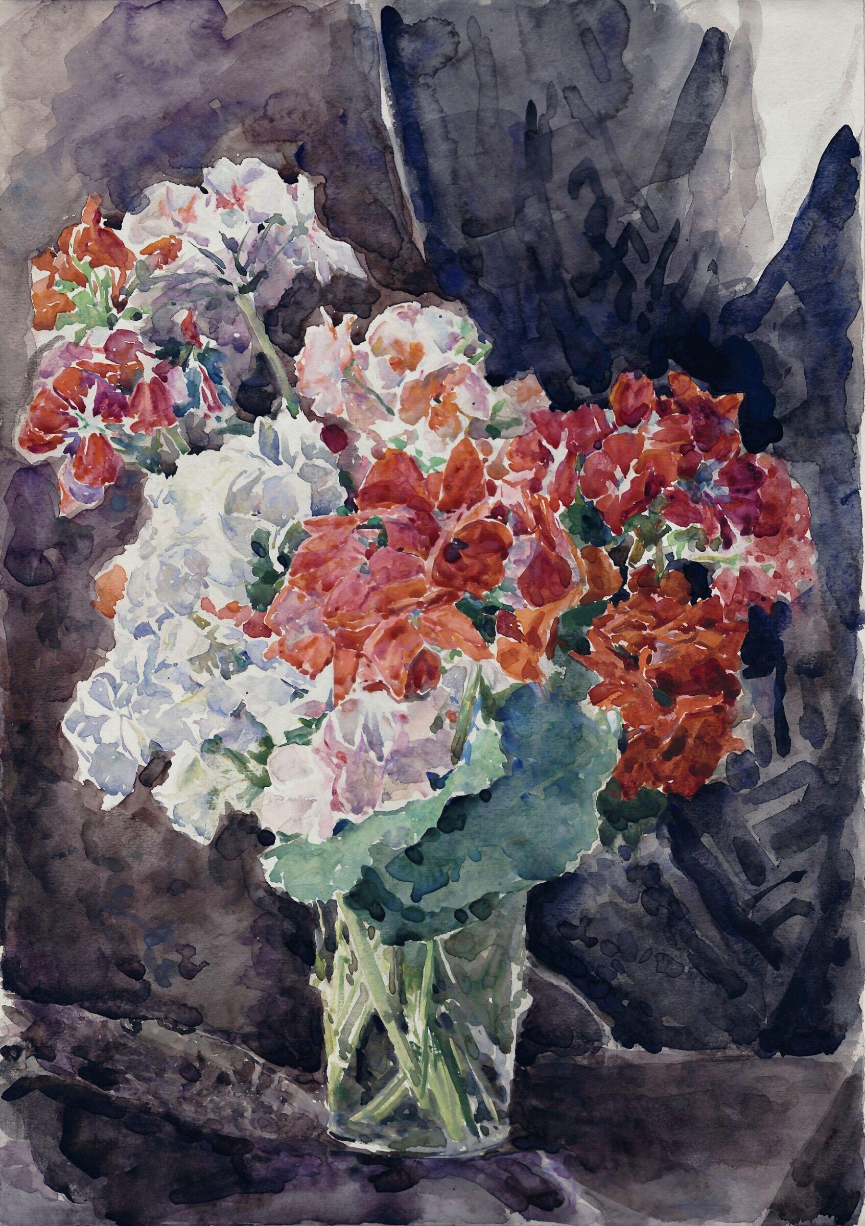 Red and White Geraniums, Francis Edward James, ca. 1870-1920