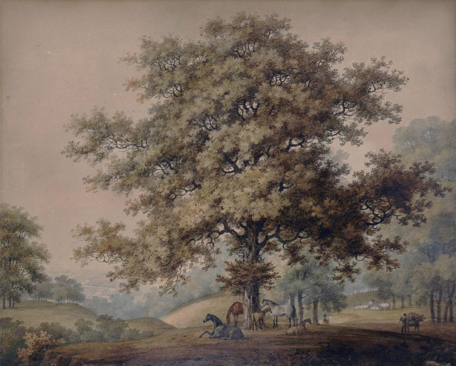 Landscape with Horses, Edward Kennion, ca. late 18th century
