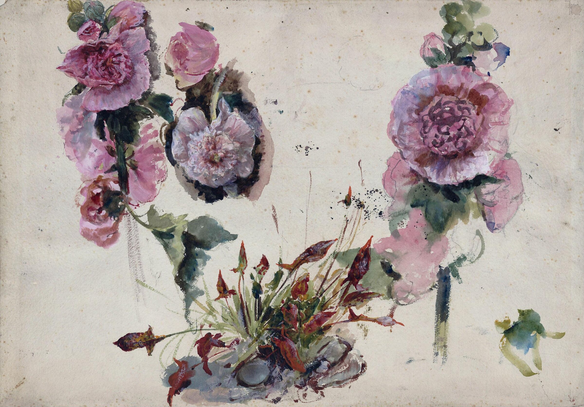 Hollyhocks, Cecil Gordon Lawson, ca. 1877