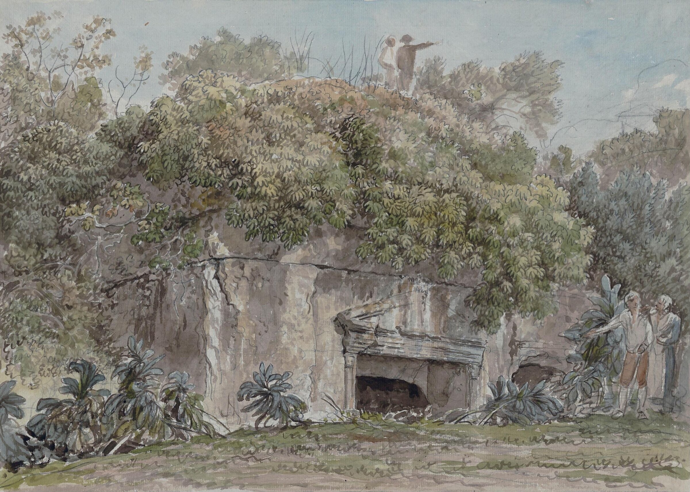 Ruins near Castel Gandolfo, Carlo Labruzzi, c. 1796