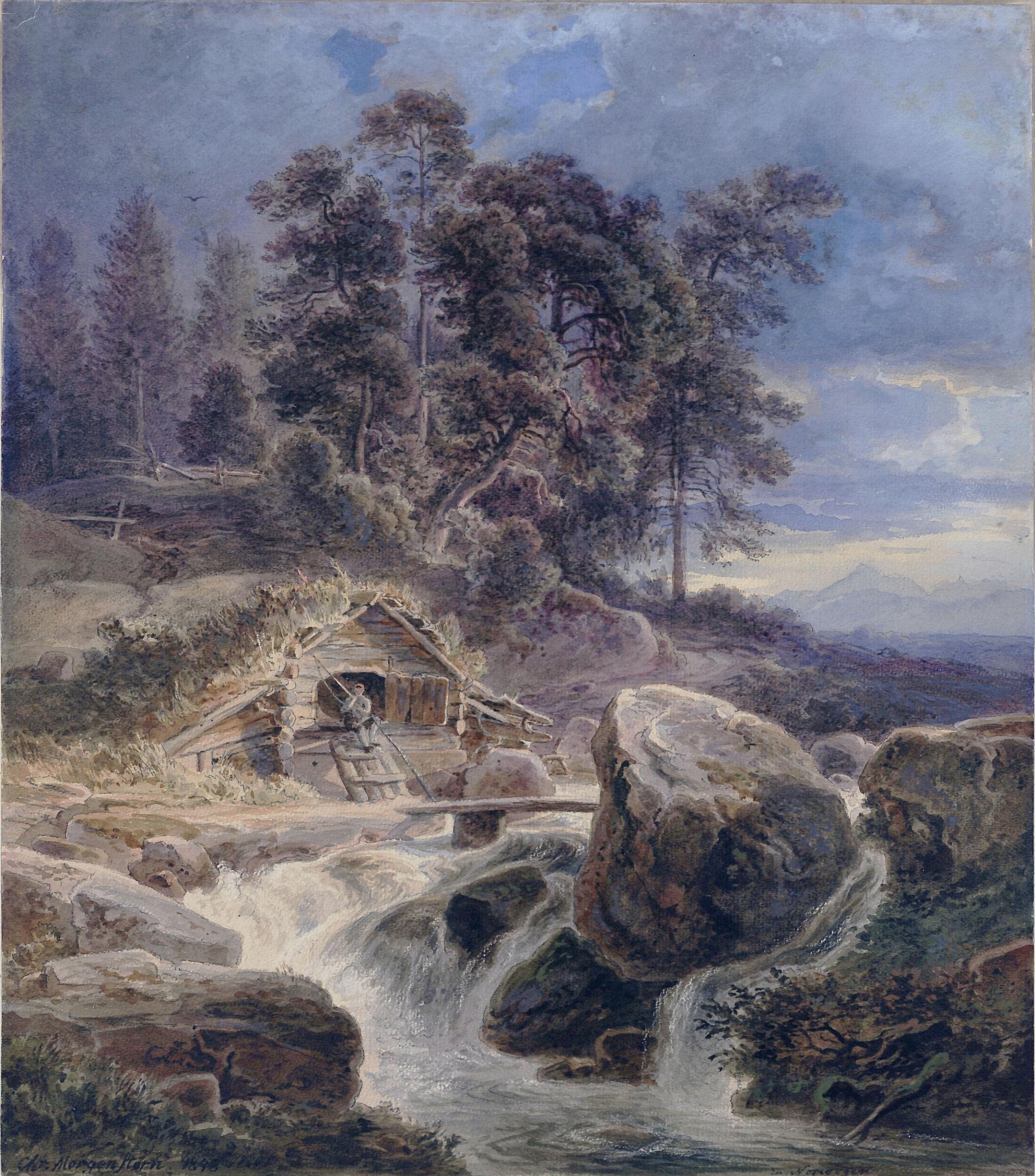 Mountain torrent, Norway, Christian Ernst Bernhard Morgenstern, 1846