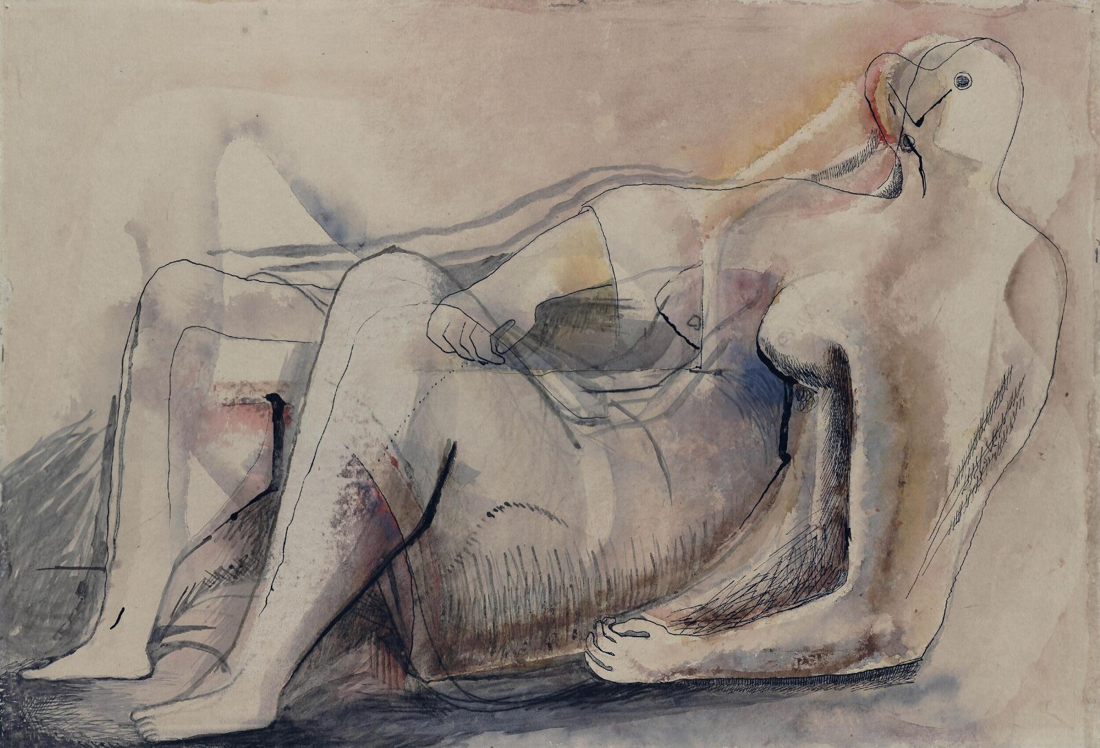 Reclining Figure, Henry Spencer Moore, ca. 1933