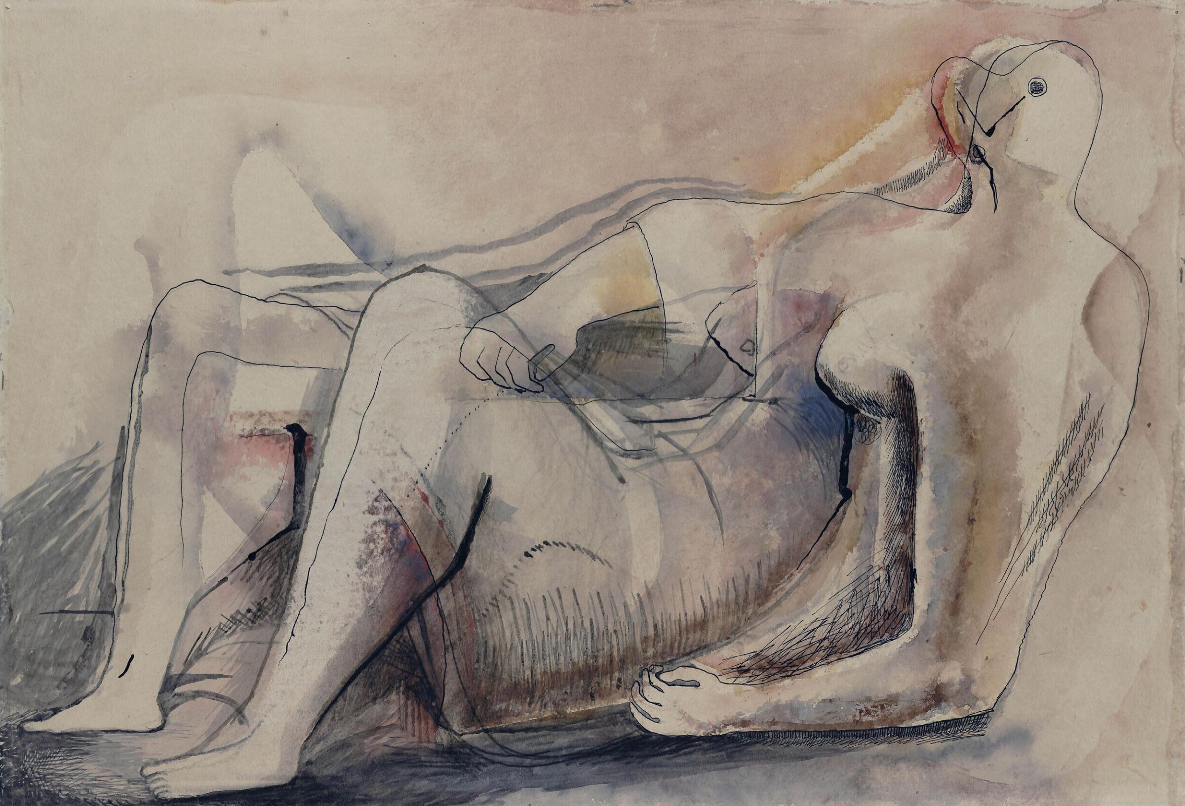 Reclining Figure, Henry Spencer Moore, ca. 1933