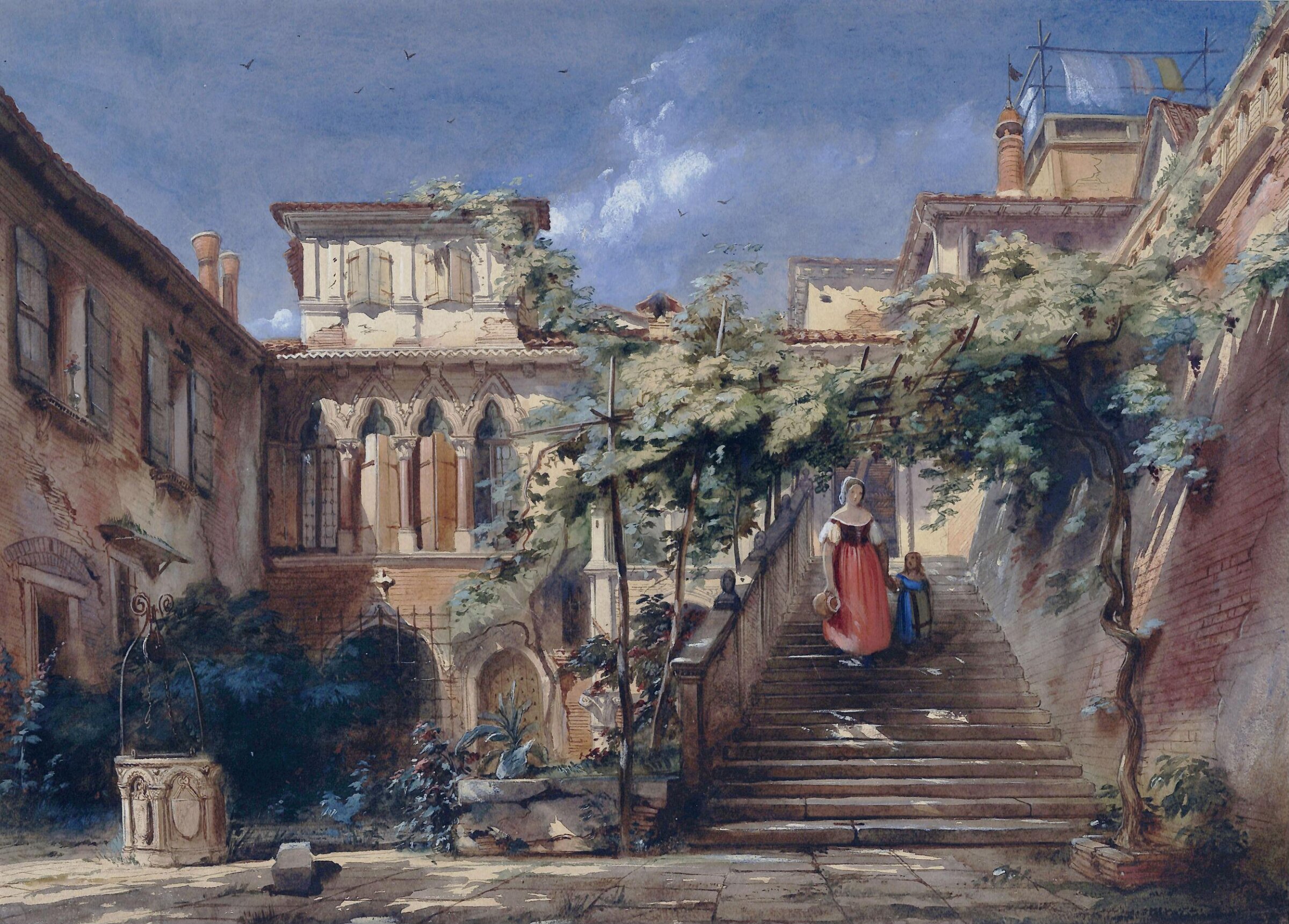 Cortile della Casa Salviati, Venice, Lake Price, 1839