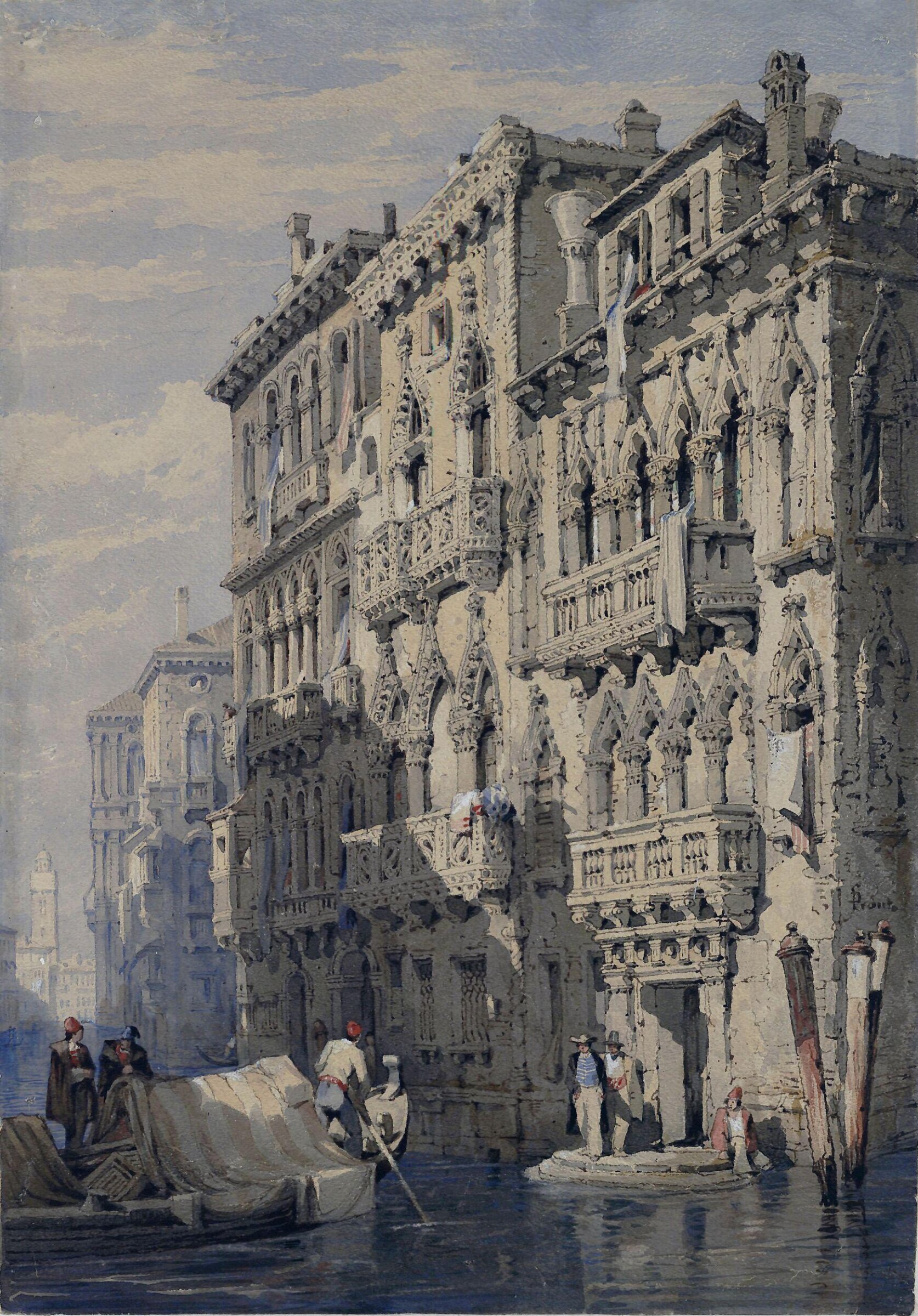 Palazzo Contarini Fasan, on the Grand Canal, Venice, Samuel Prout, early 19th century