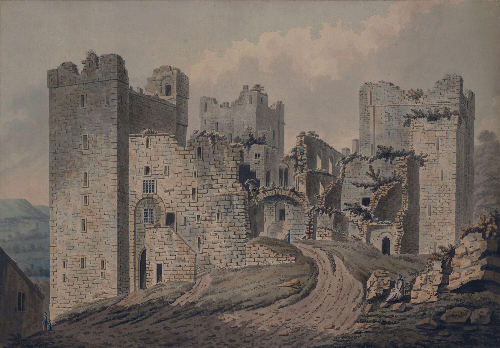 Bolton Castle, Yorkshire, J. Roe, ca. 1771-1812