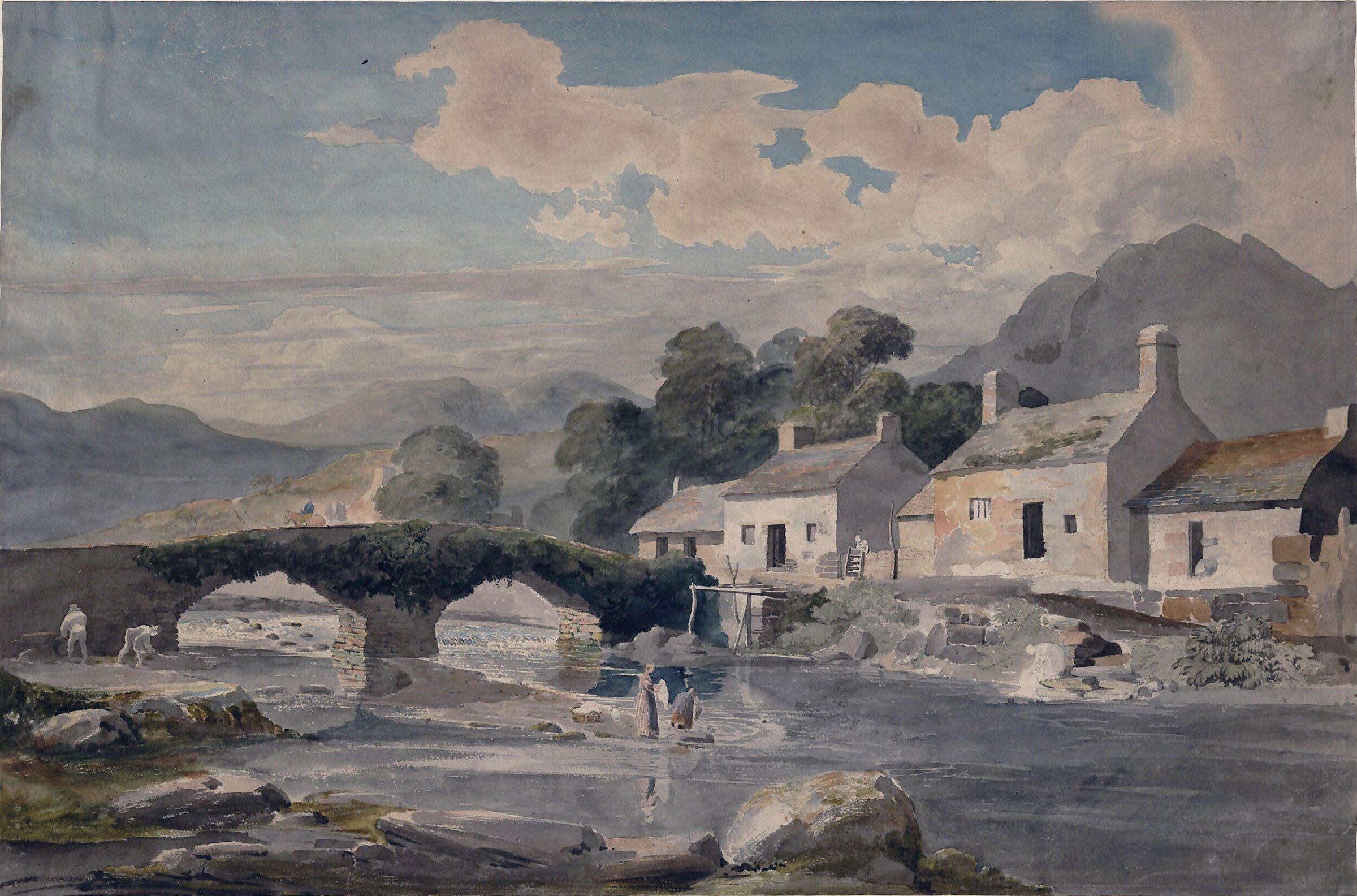 Beddgelert Bridge, Cornelius Varley, 1802