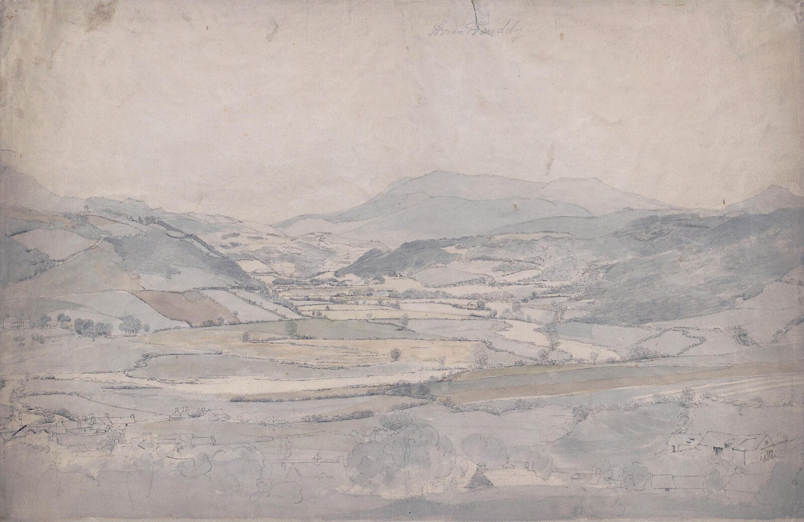 View from Dolgelly towards Aran Benllyn, Cornelius Varley, 1802