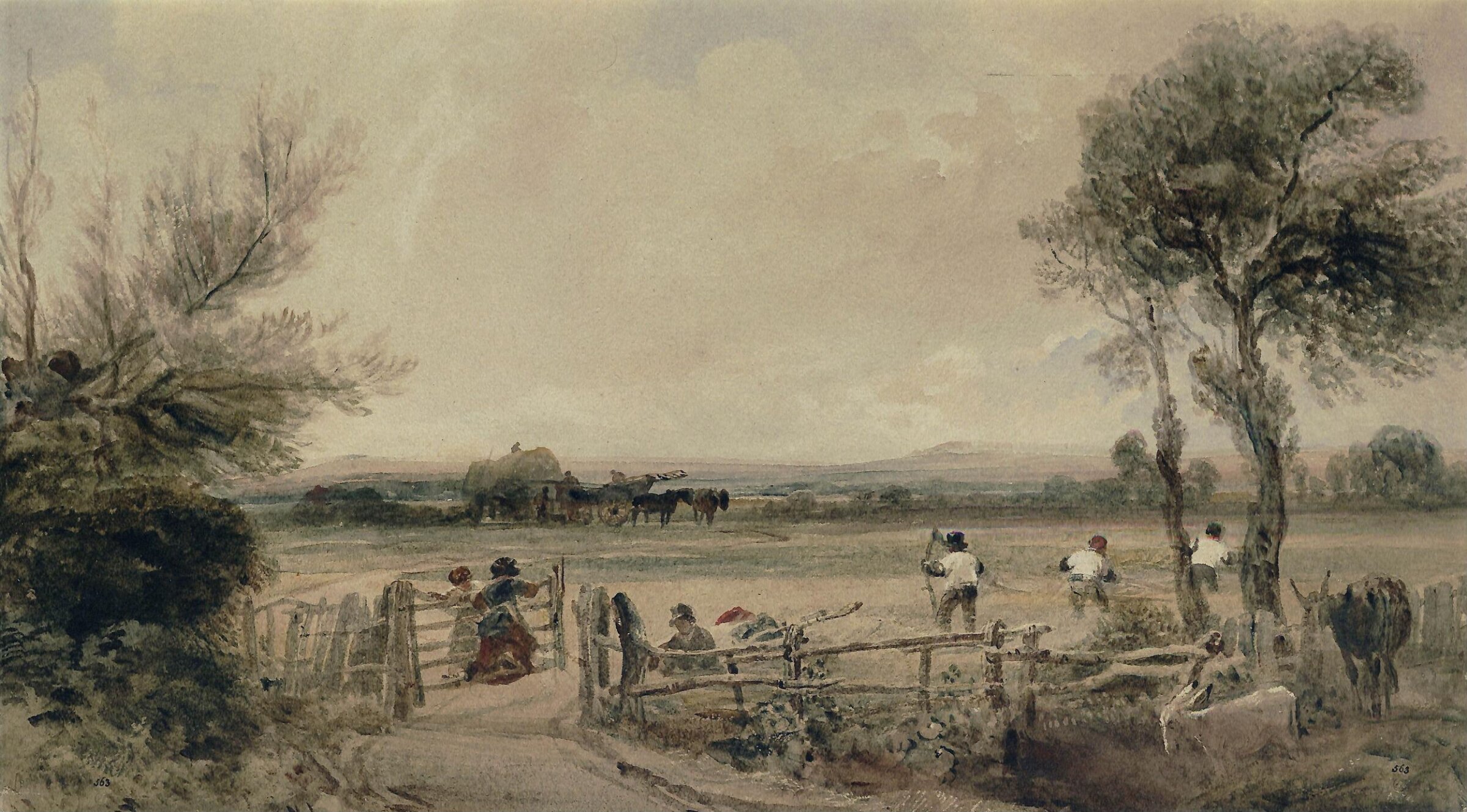 The Hay Harvest, Peter De Wint, ca. early 19th century