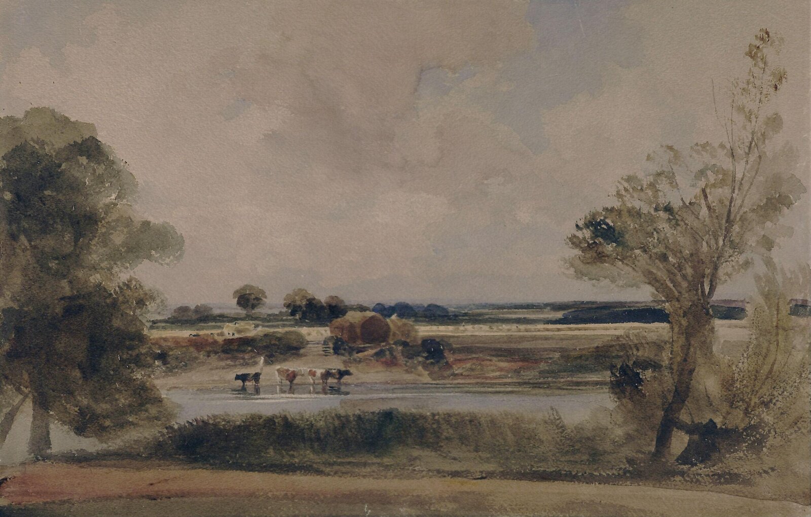 View near Salt Hill, de Wint, ca. 1805-49