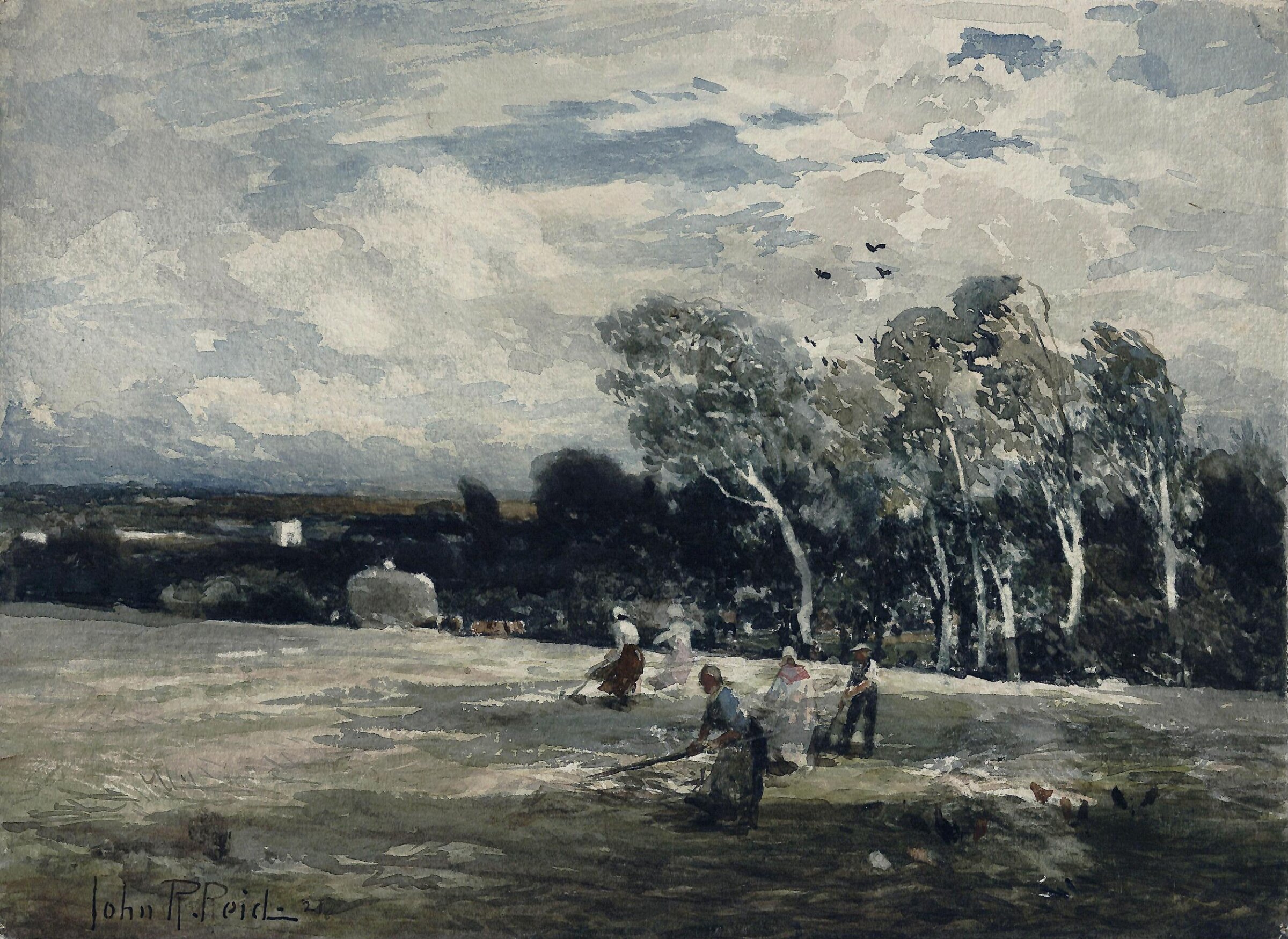 Landscape with Haymakers, John Robertson Reid, 1921
