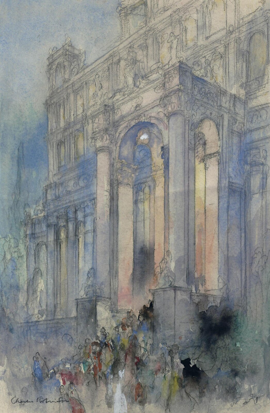 Revellers arriving at a palace, Charles Robinson, ca. 1930