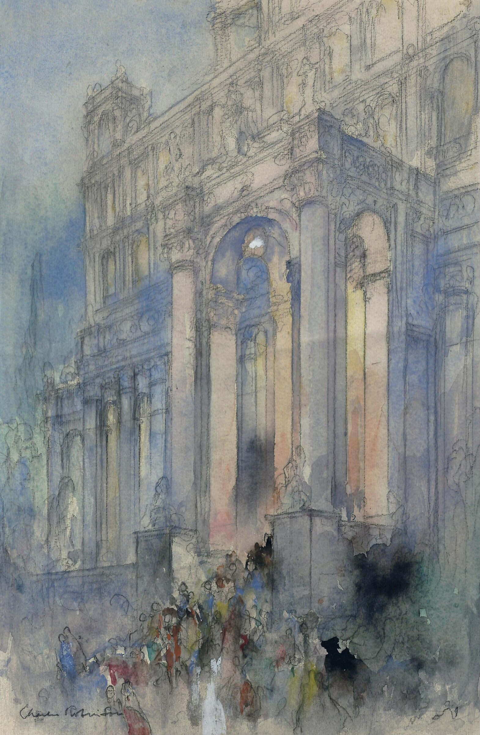 Revellers arriving at a palace, Charles Robinson, ca. 1930