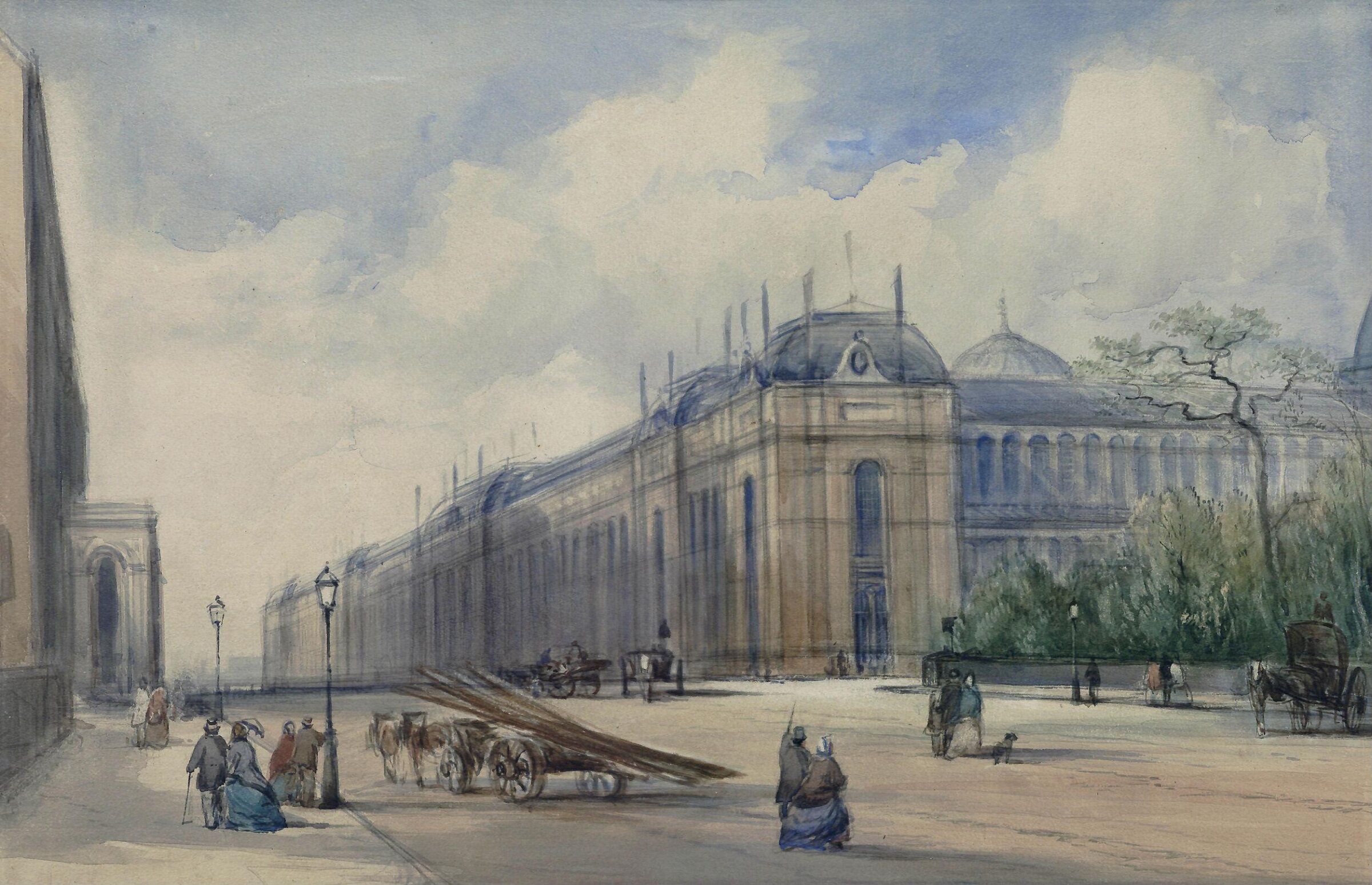 South-east aspect of the 1862 Exhibition Building, William Callow, ca. 1862