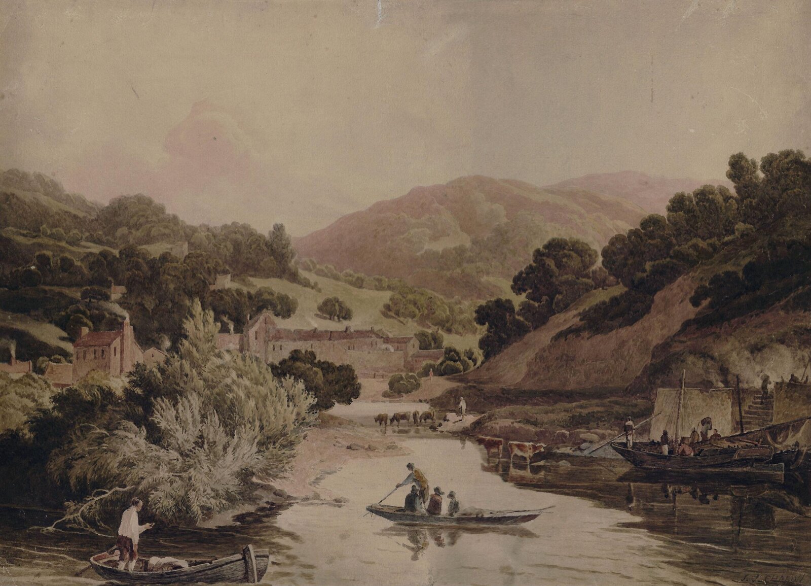 A River Scene in Devonshire', Chalon, 1808