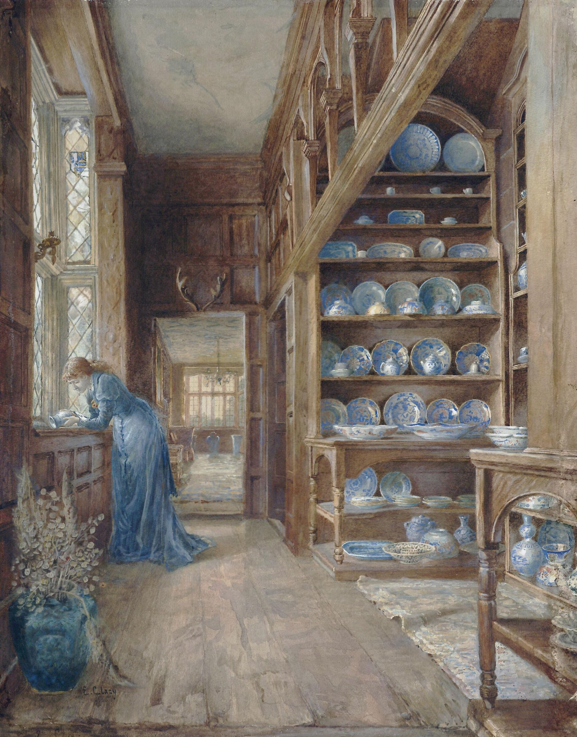 The Rival's Departure, Cattermole, mid 19th century