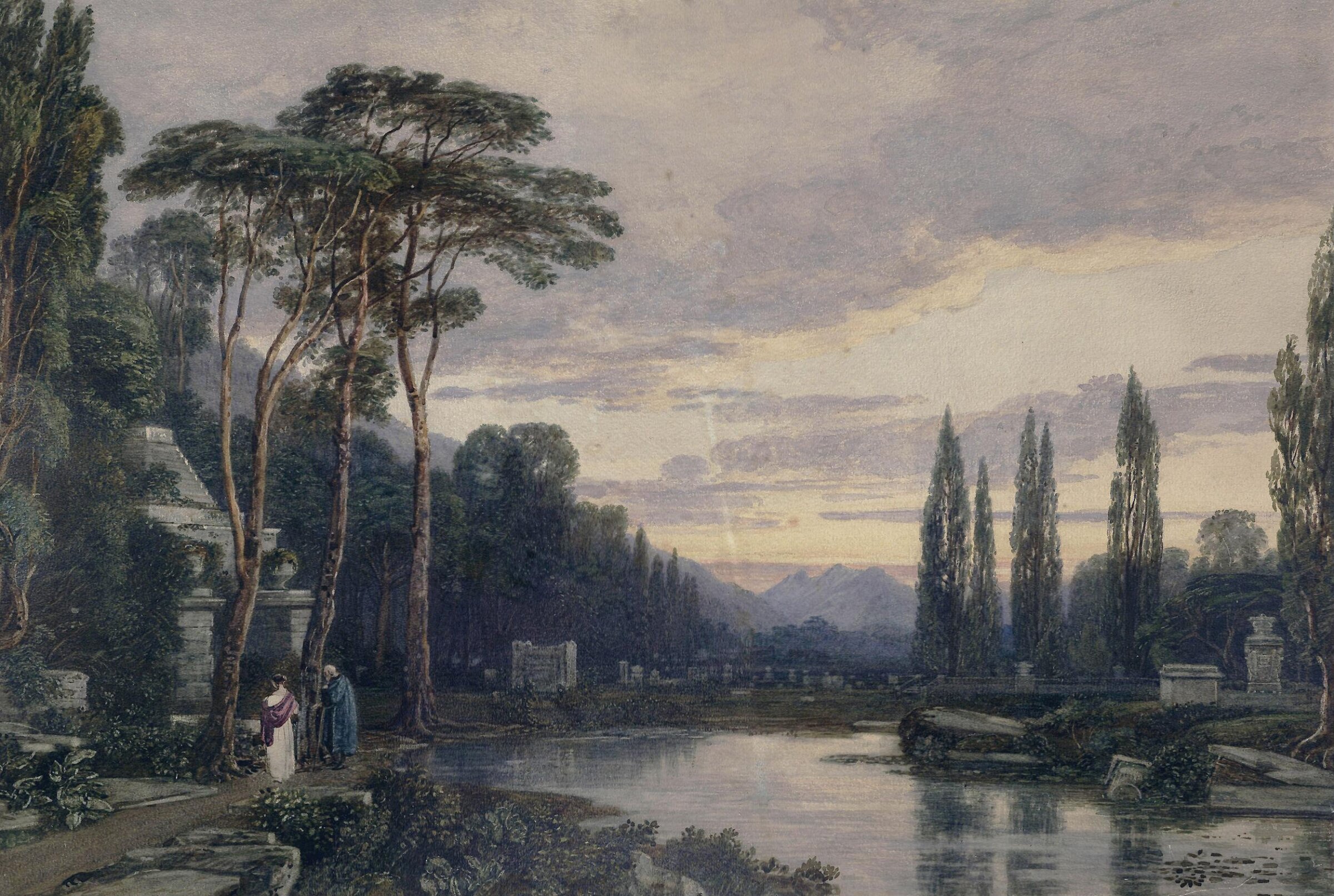 Evening: A Cemetery, Francis Oliver Finch, ca. 1825-62