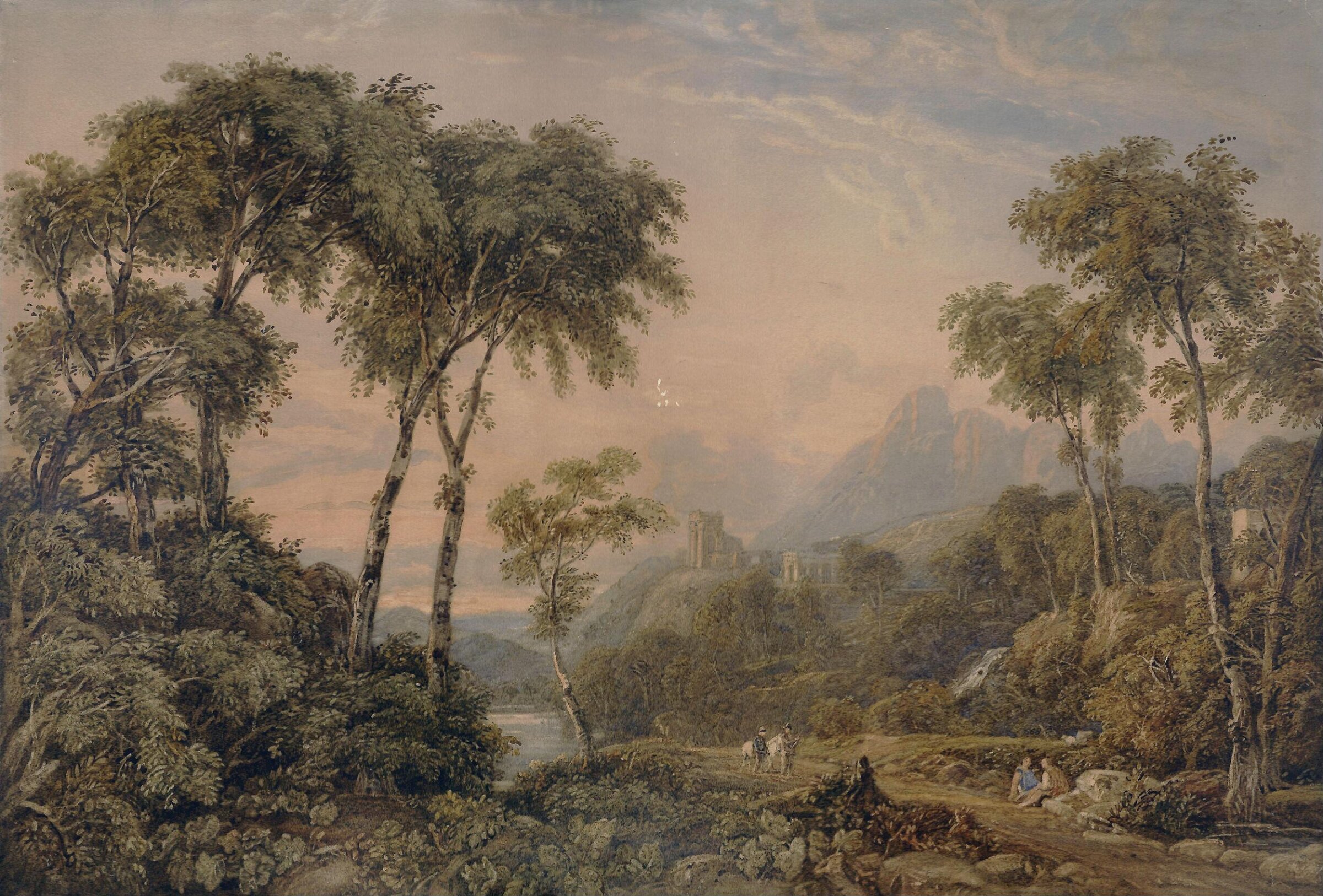 Landscape with Ruined Temple: Sunrise, Francis Oliver Finch, ca. 1825-62
