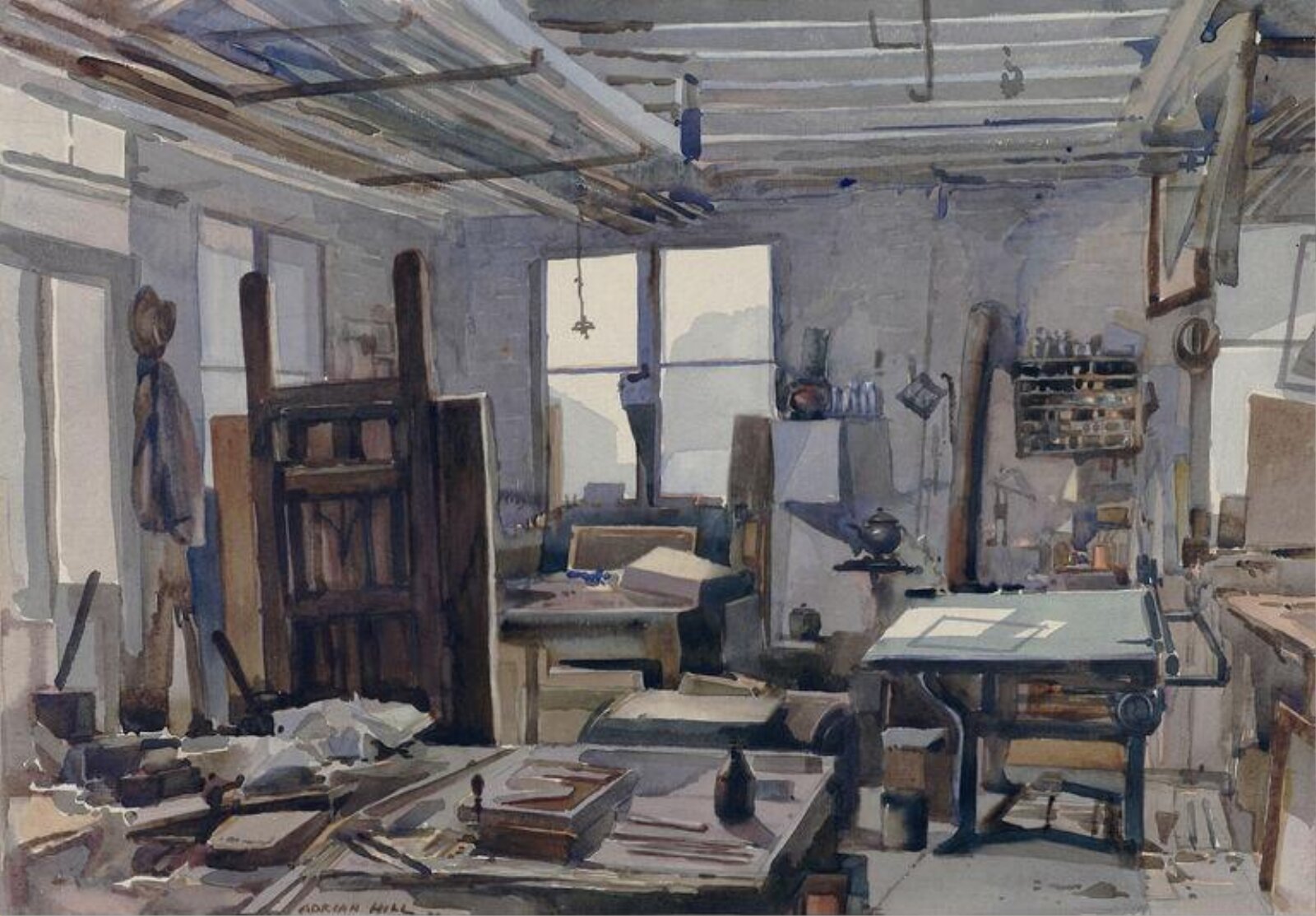 Interior of Charles West's Workshop, Adrian Hill, 1932