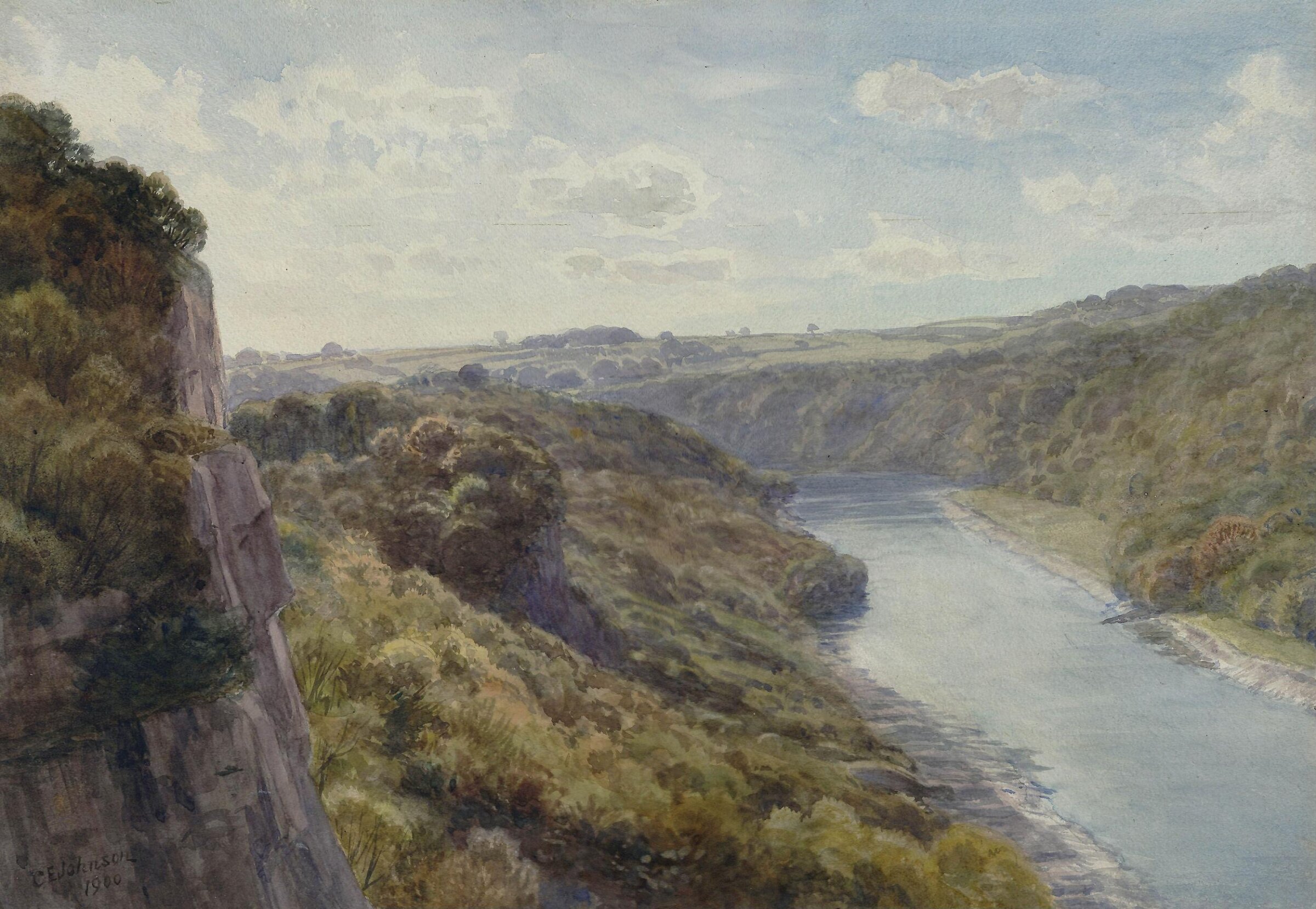 The Wye Valley above Chepstow, Charles Edward Johnson, 1900