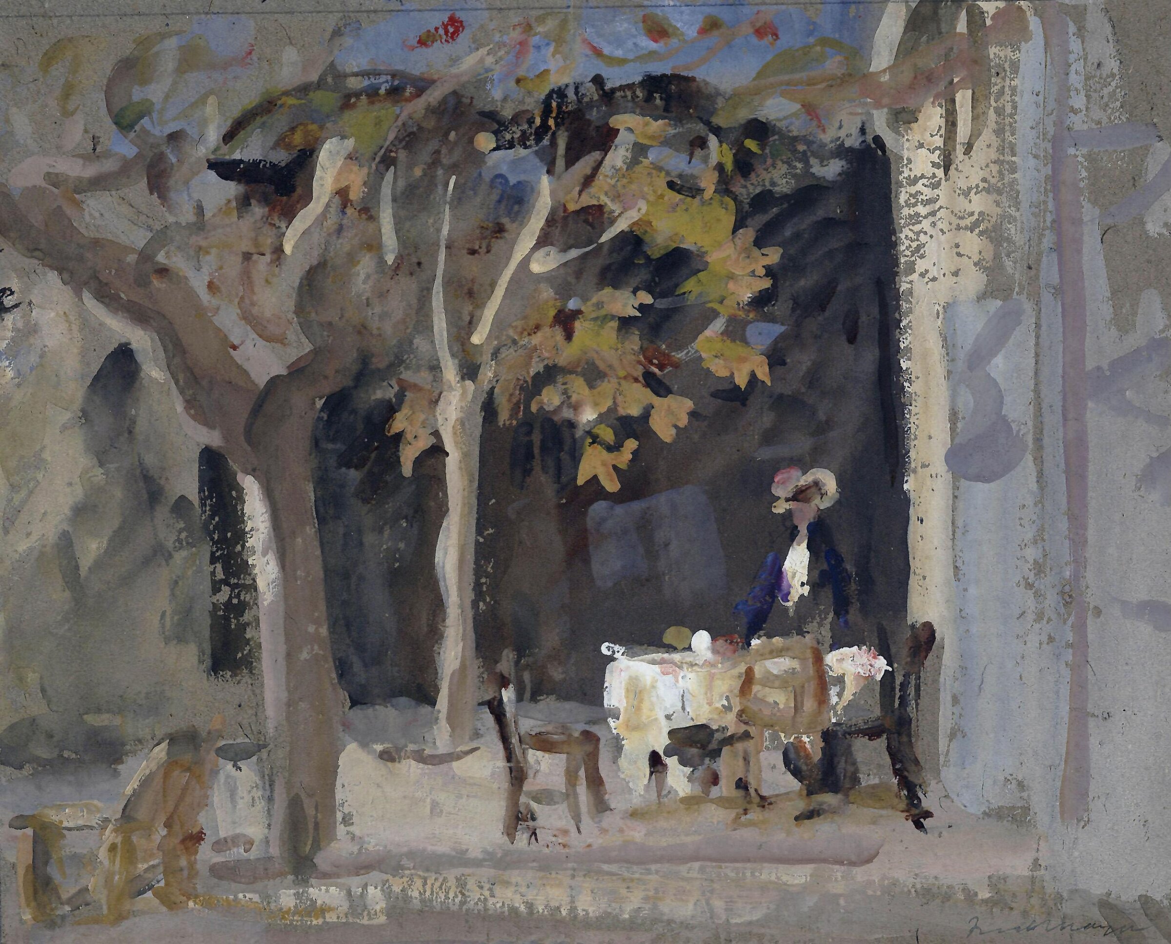 Tea on the Terrace, Fred Mayor, ca. 1885-1916
