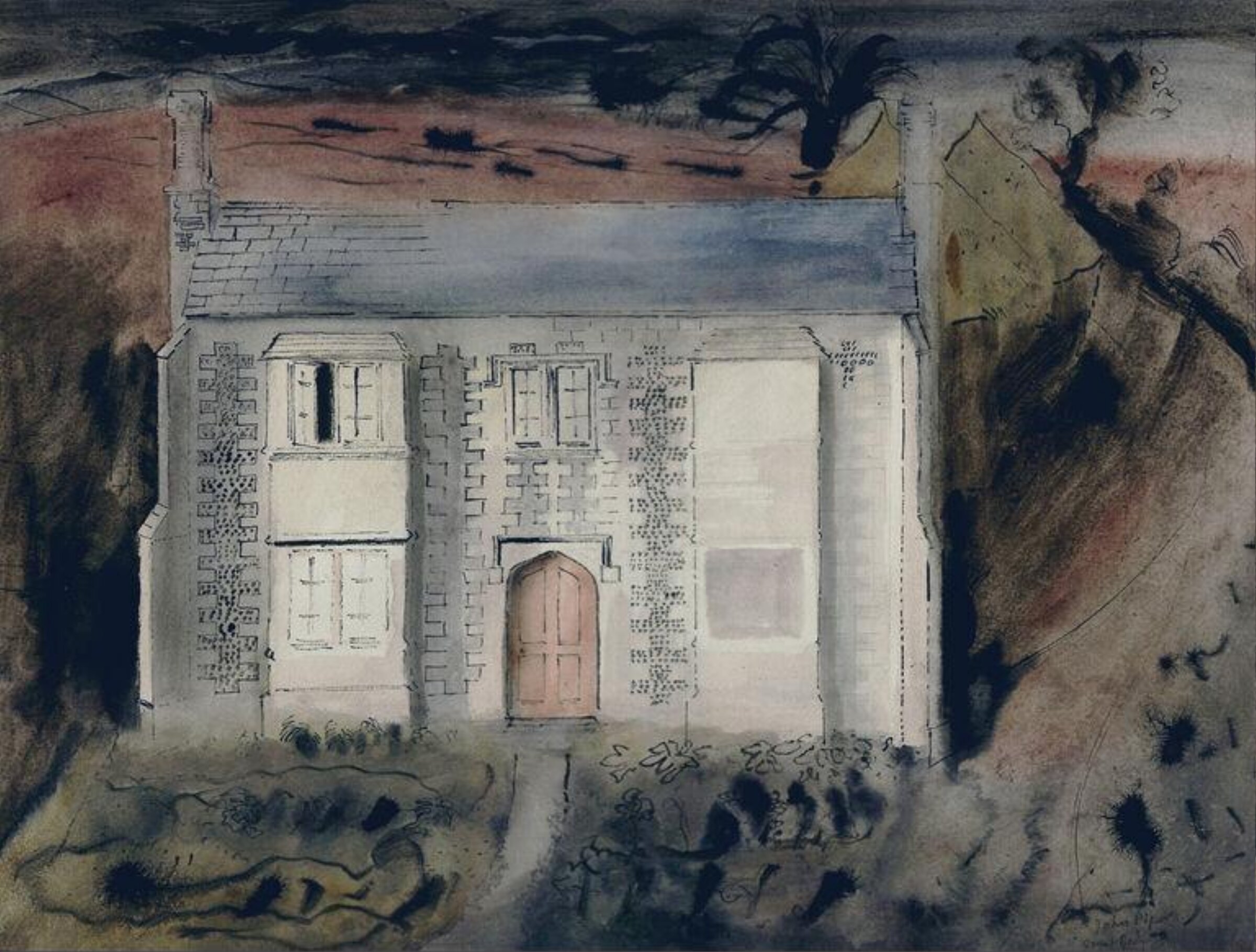 The Cottage by the Railway, Great Bedwyn, john piper, 1940