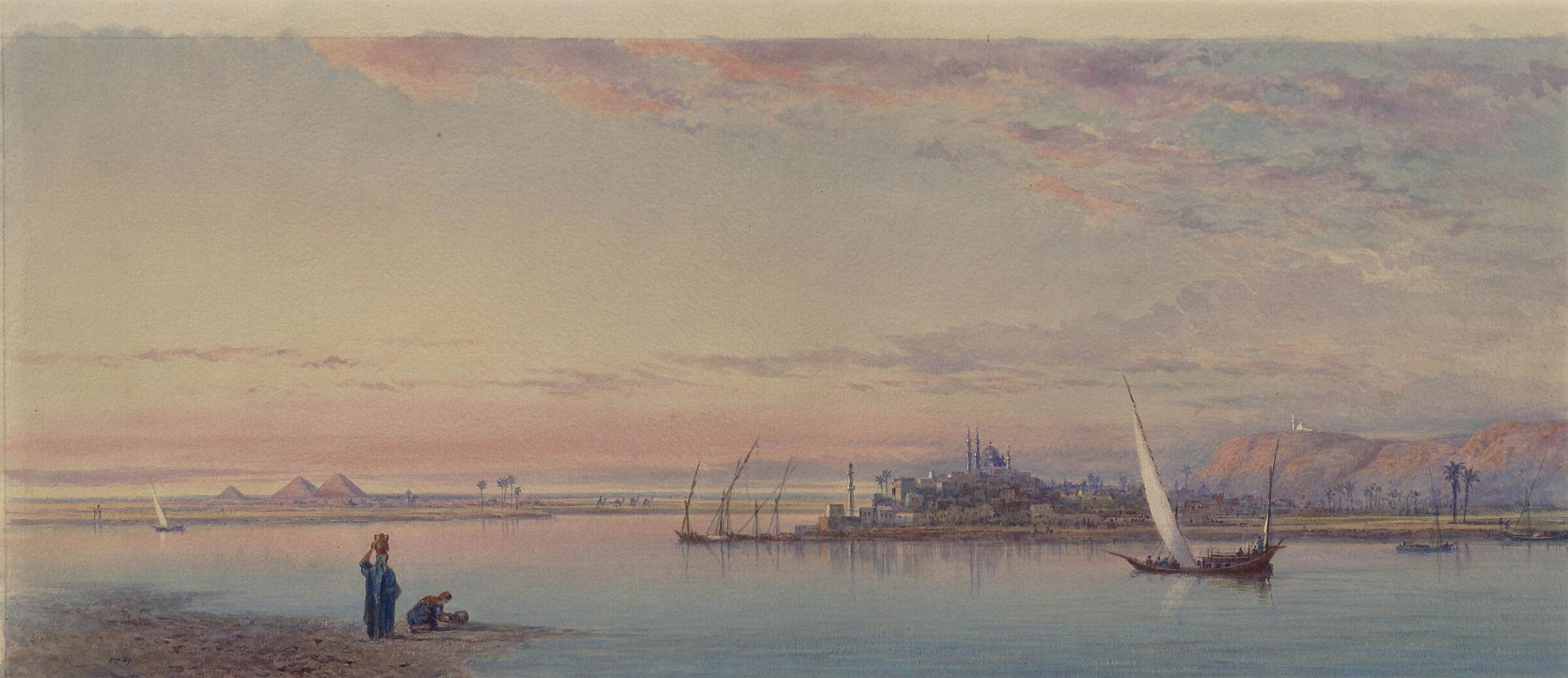 The Nile, near Bulak, Henry Pilleau, 1868