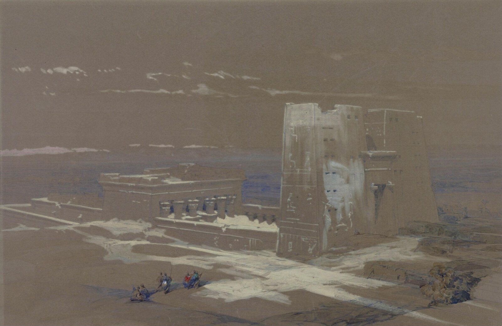 Great Temple of Edfu, Upper Egypt, David Roberts, 1838