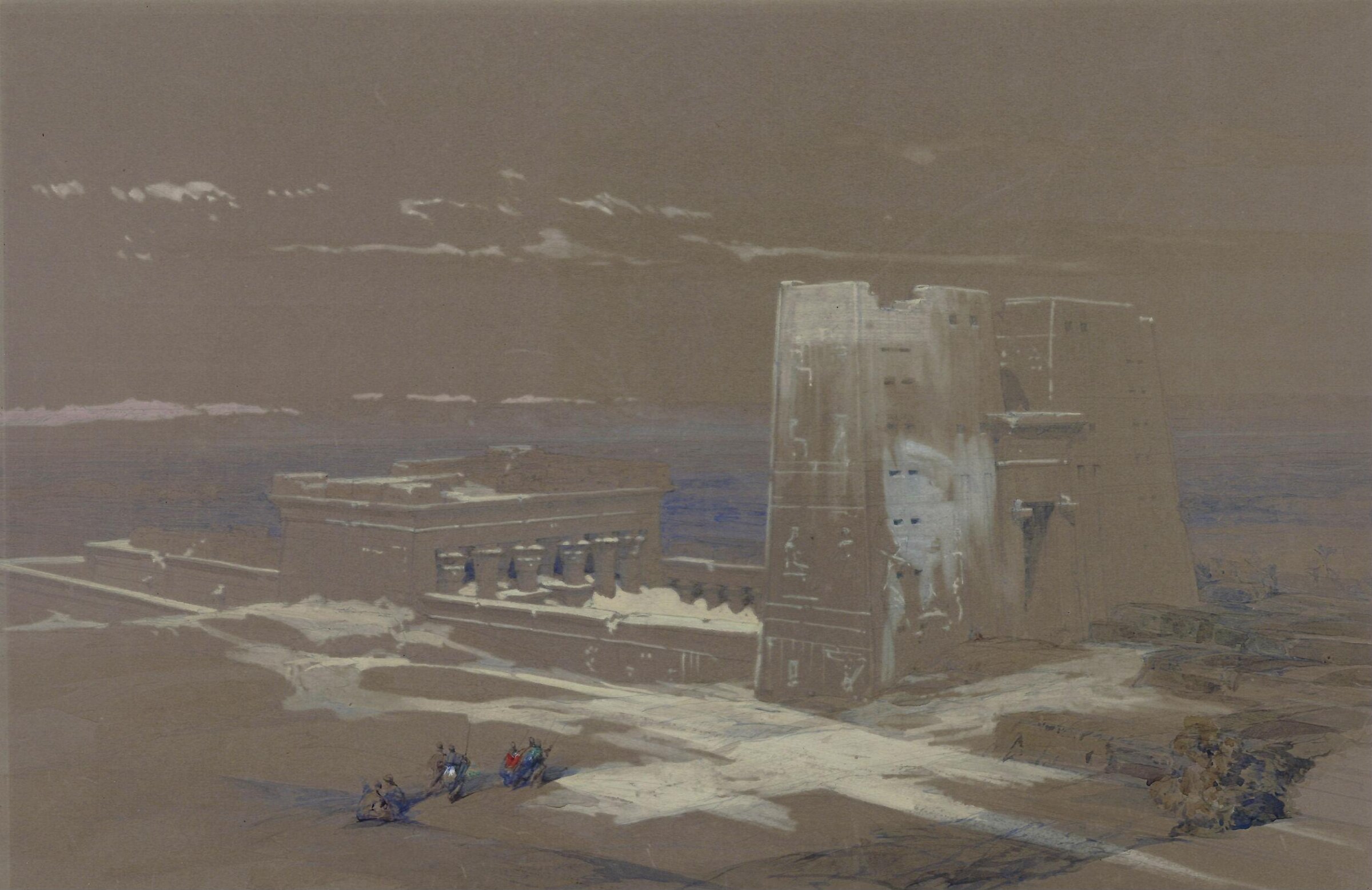 Great Temple of Edfu, Upper Egypt, David Roberts, 1838