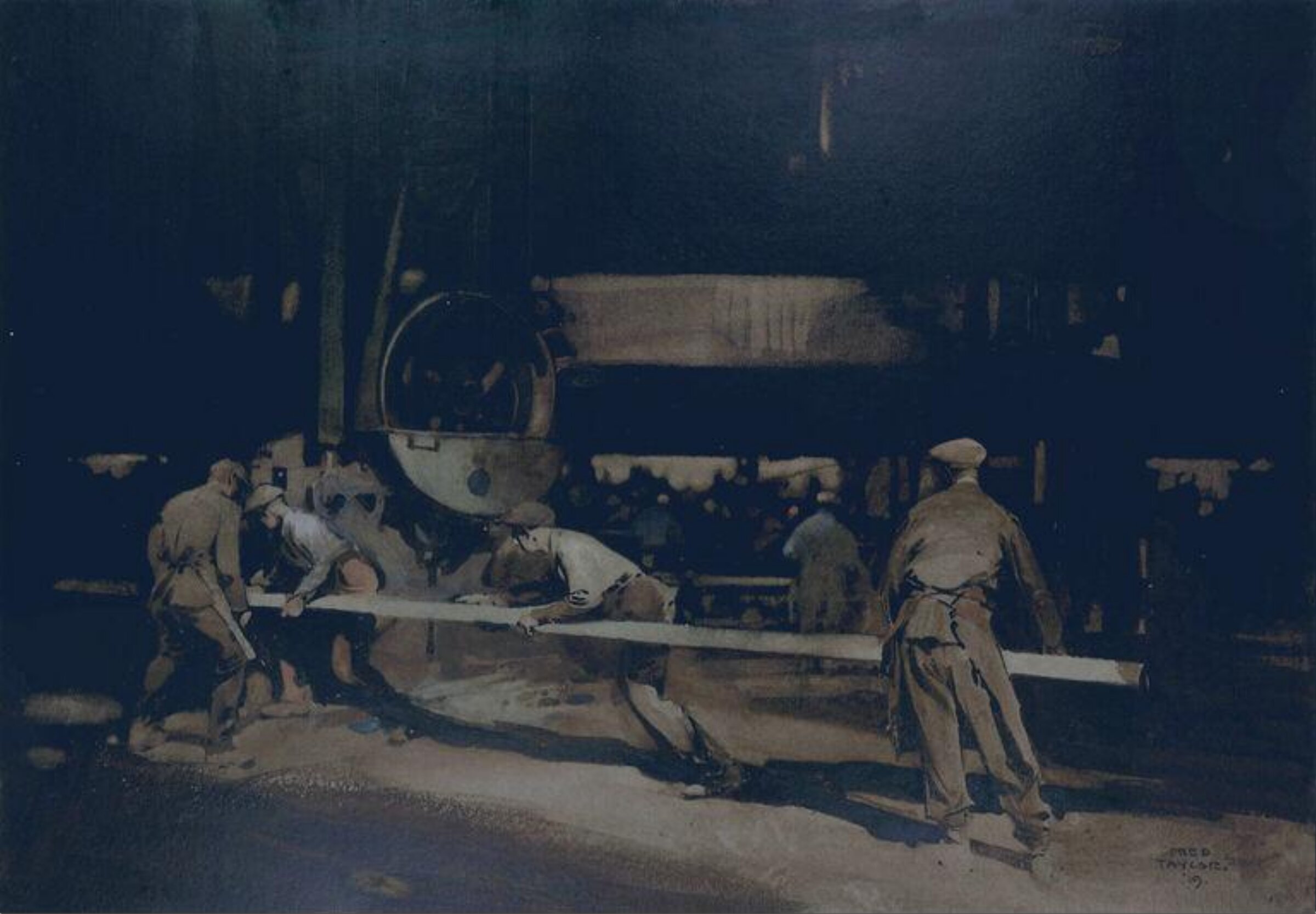 In a Shipyard, Fred Taylor, 1919