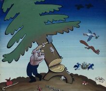 The Woodcutter Chopping Down The Tree thumbnail 1
