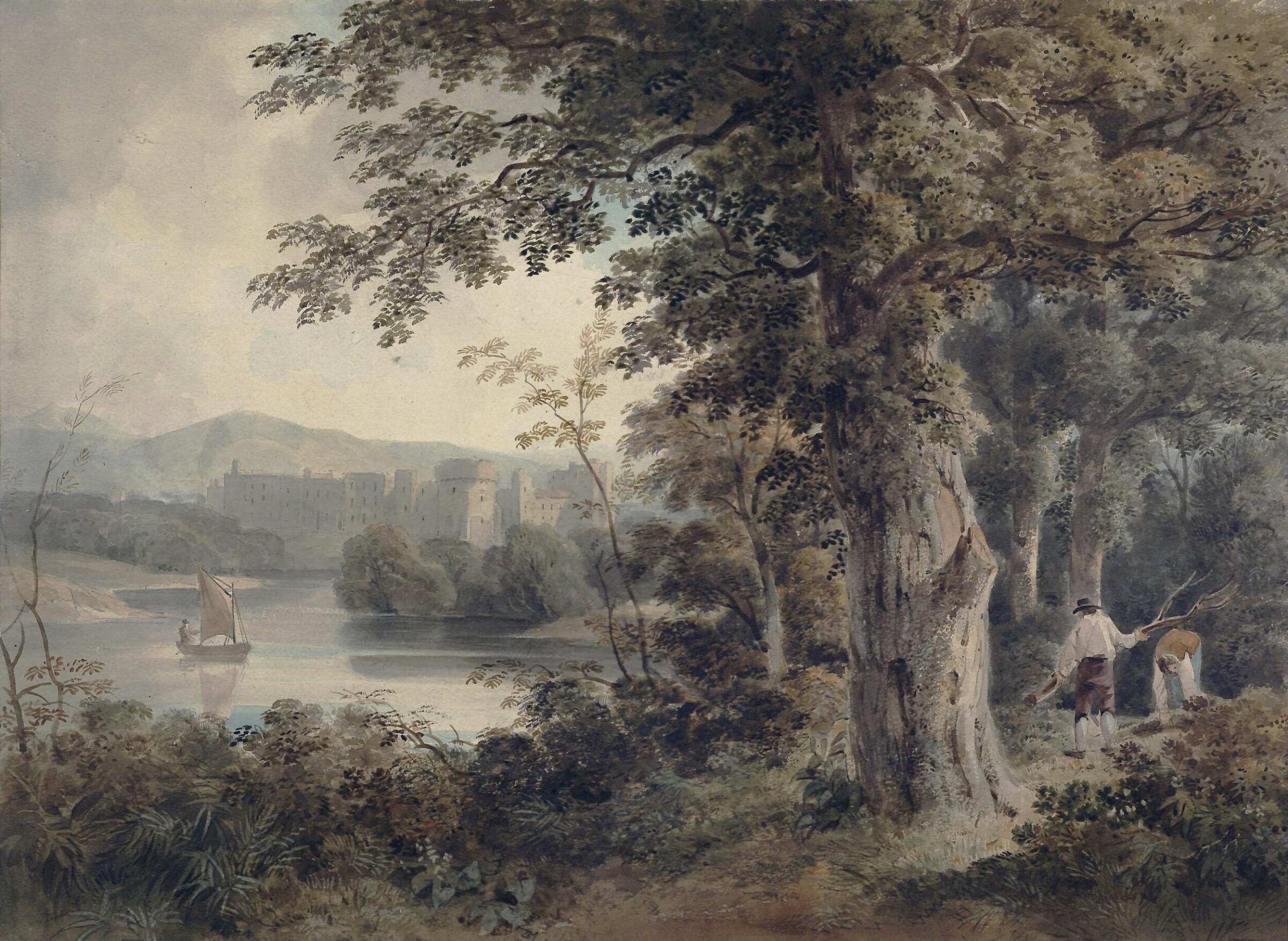 The Castle, Cockermouth, Hugh William Williams, 1813