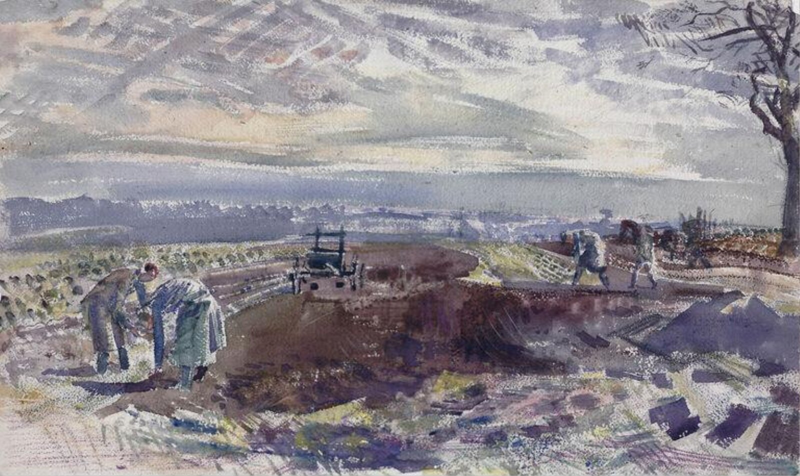 Potato Lifting, Thomas Barclay Hennell, ca. 1940